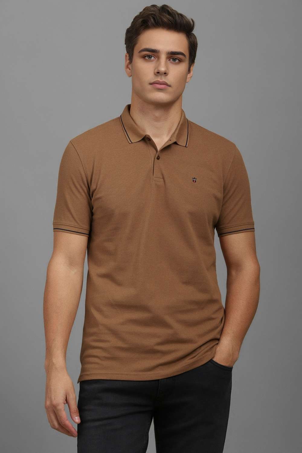 Solid-Cotton-Slim-Fit-Men-Polo-T-Shirt