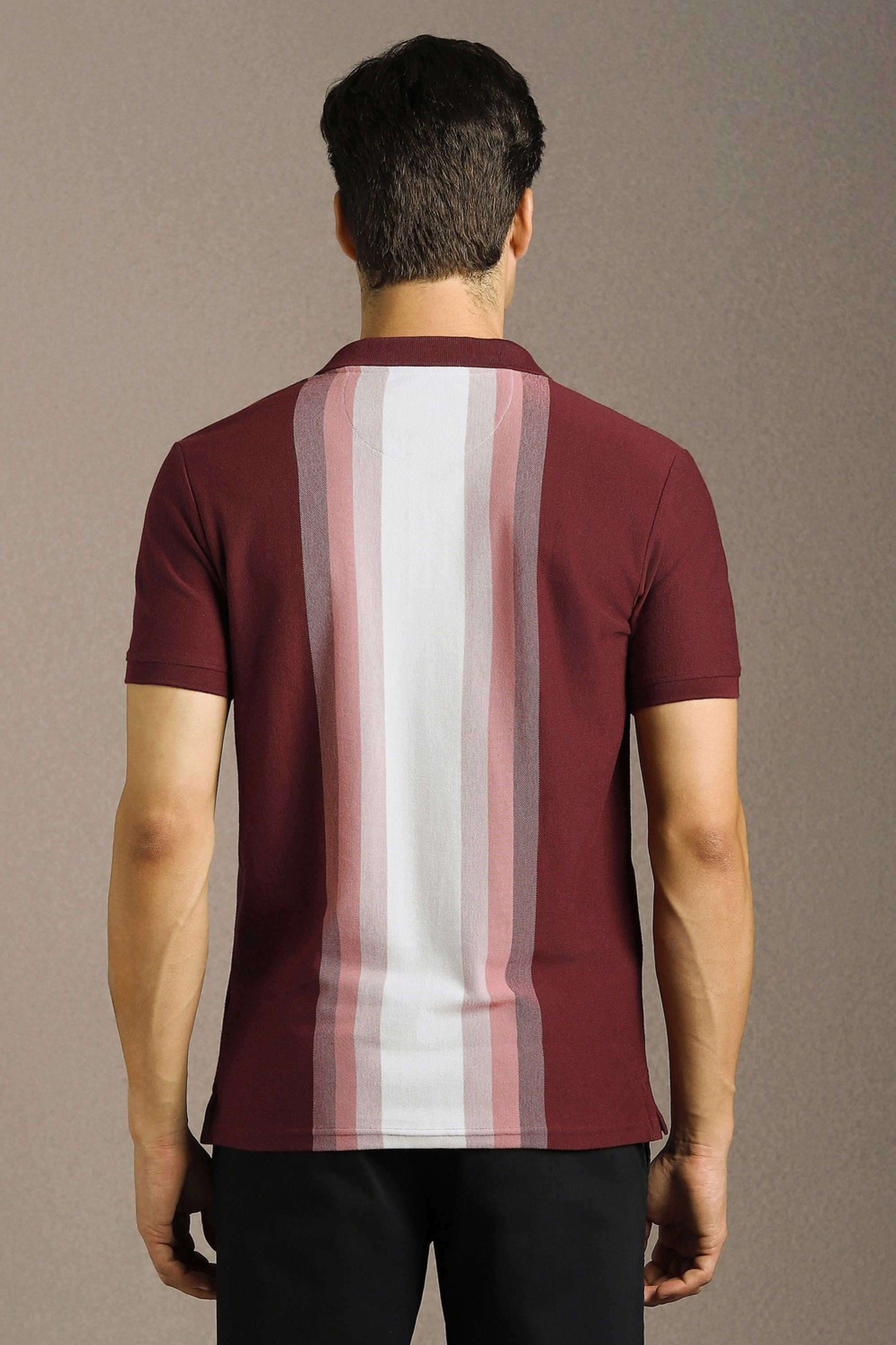 Stripes-Blended-Fabric-Slim-Fit-Men-Polo-T-Shirt
