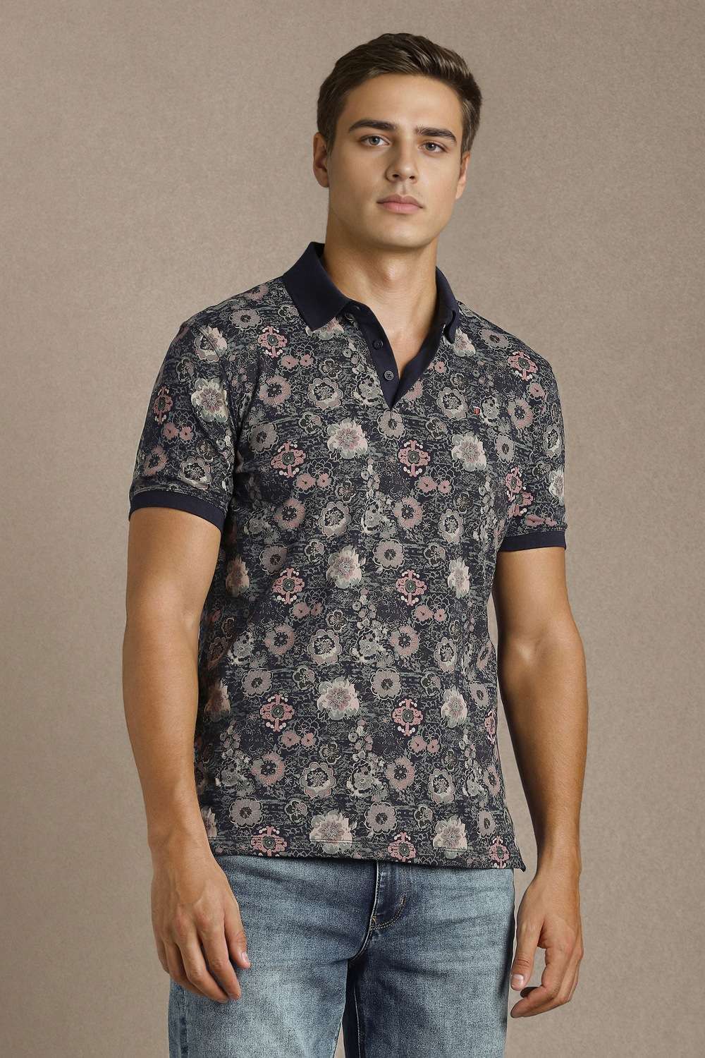Floral-Cotton-Polo-Men-s-T-Shirt