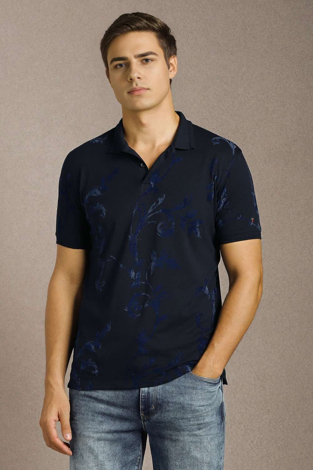 Solid-Cotton-Slim-Fit-Men-s-T-Shirt