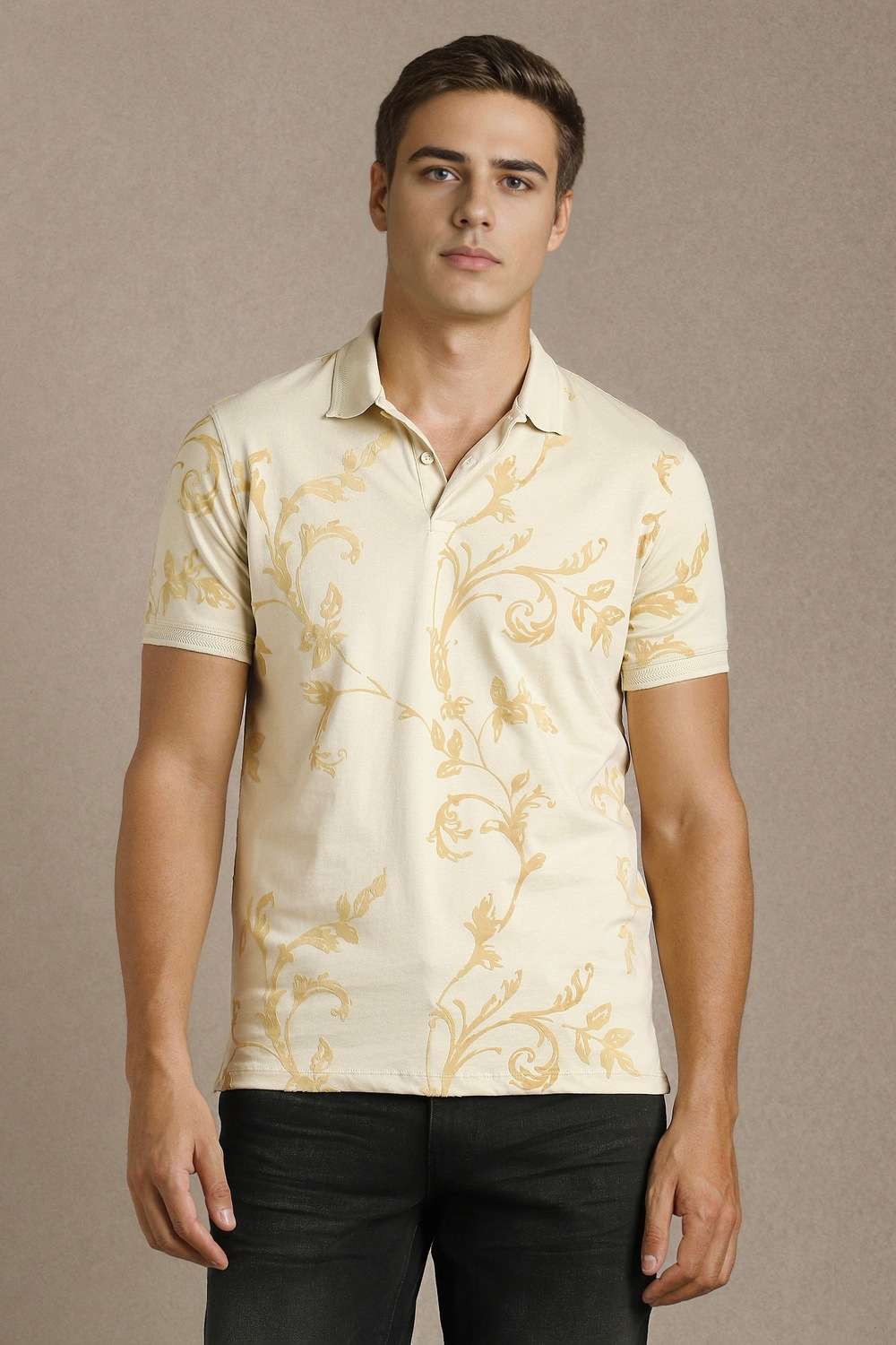 Floral-Cotton-Polo-Men-s-T-Shirt