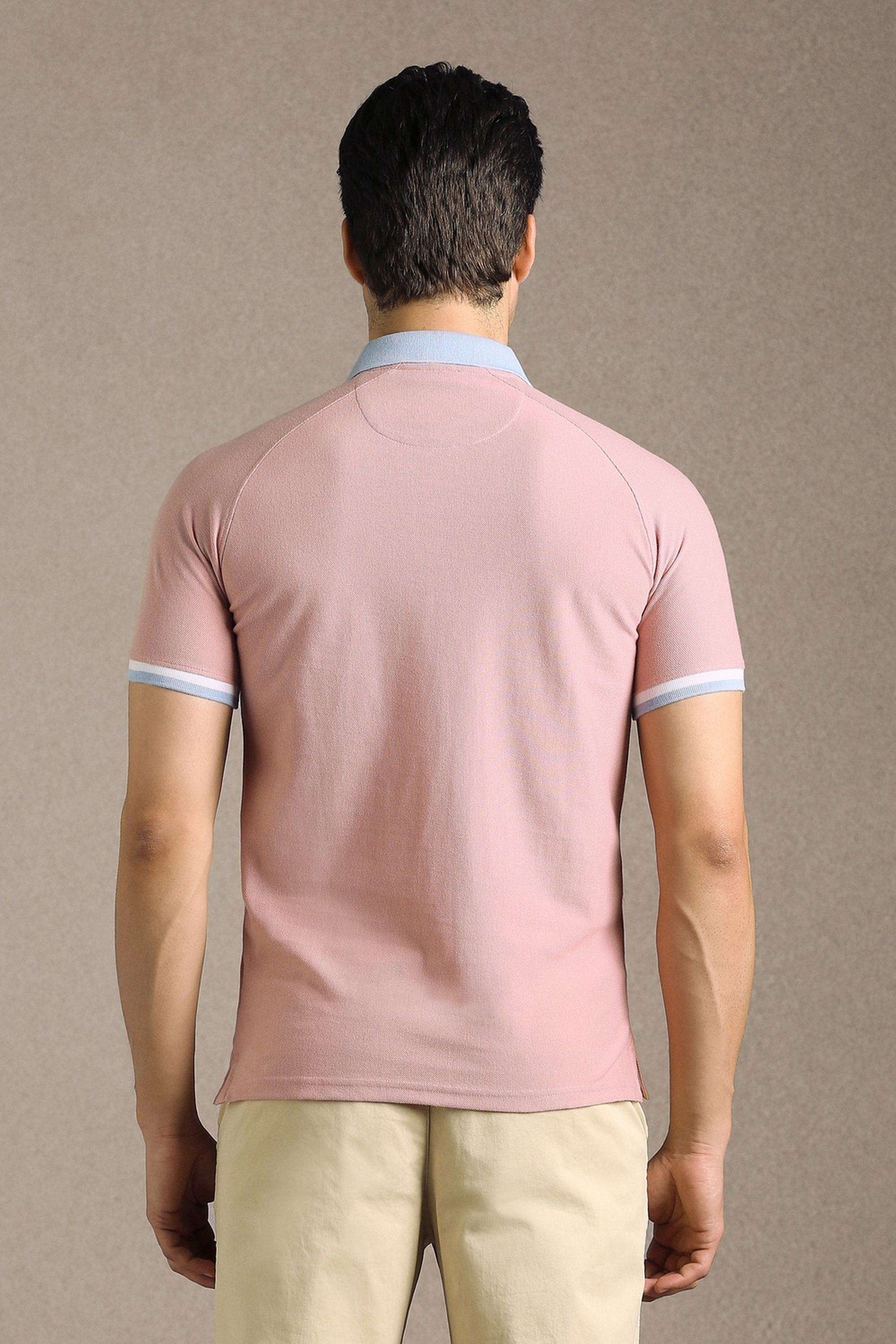 Stripes-Blended-Fabric-Round-Neck-Men-s-T-Shirt