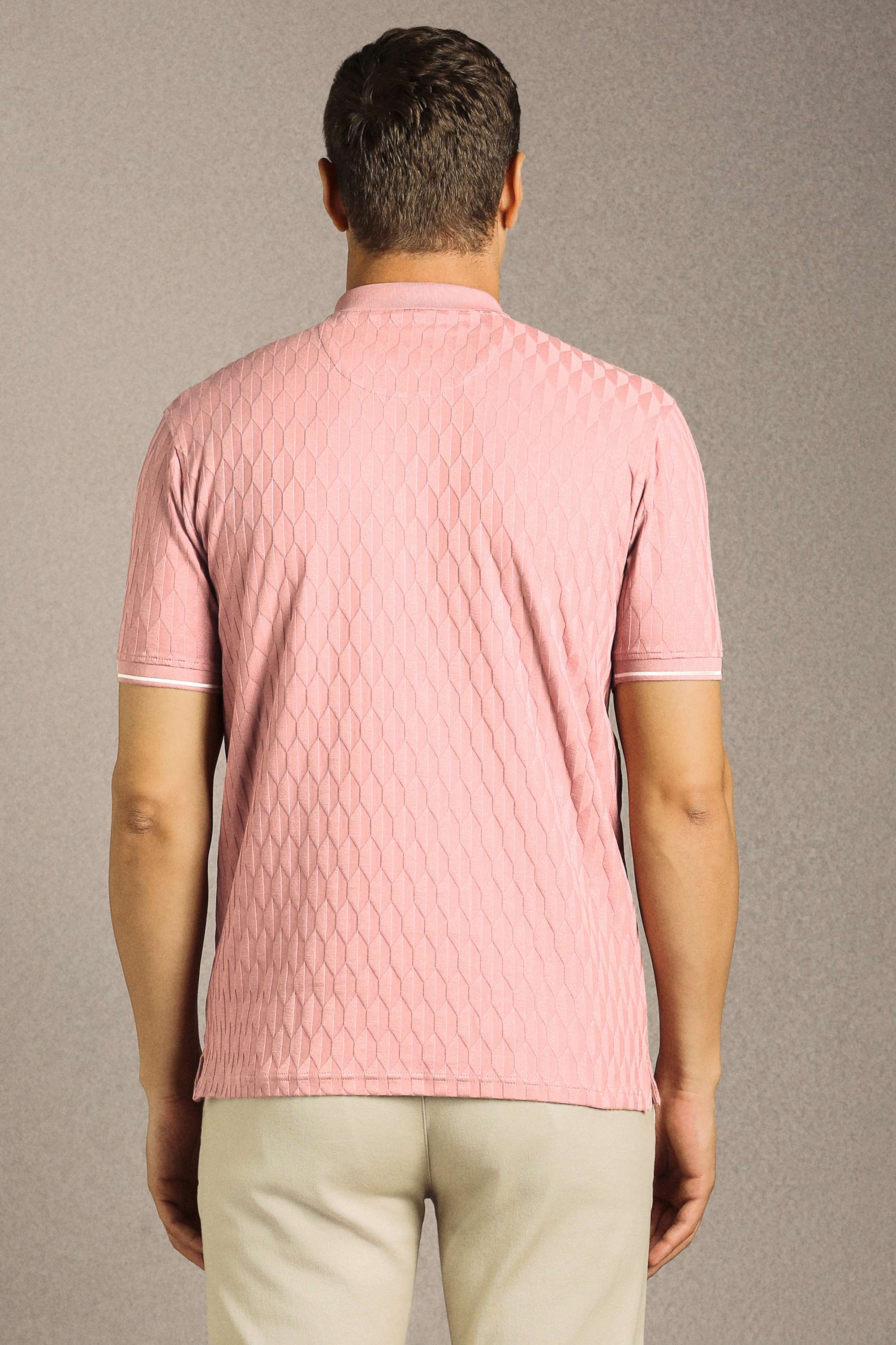 Stripes-Polyester-Blend-Polo-Men-s-T-Shirt