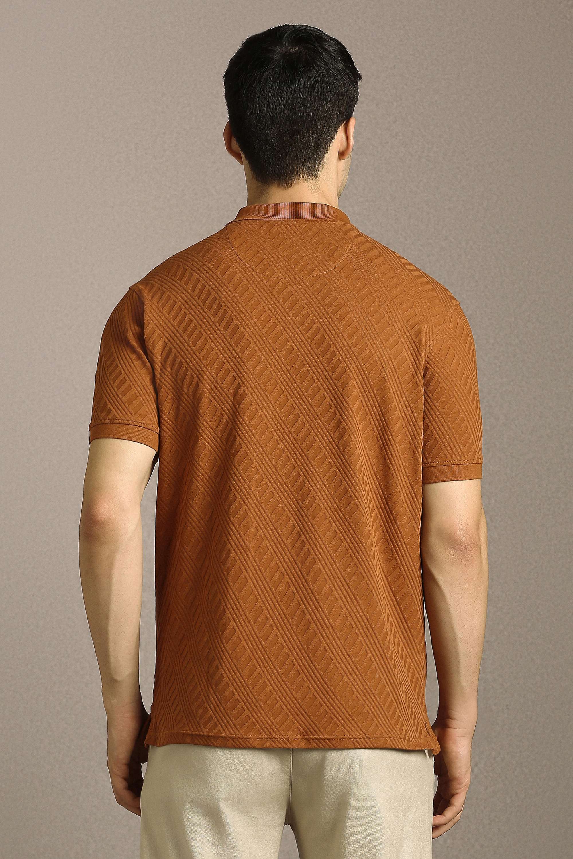 Stripes-Polyester-Cotton-Polo-Men-s-T-Shirt