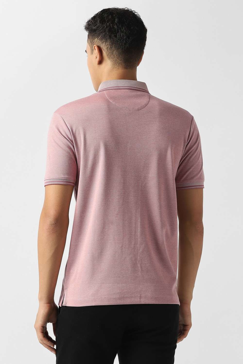 Solid-Blended-Fabric-Polo-Men-s-T-Shirt