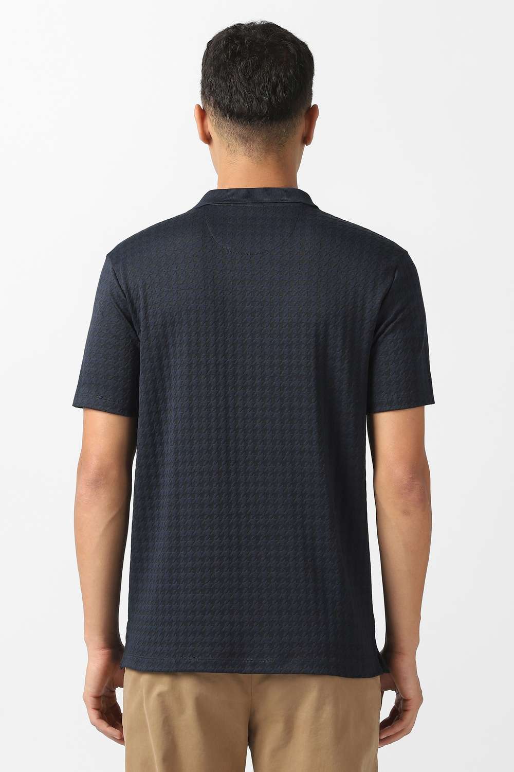 Solid-Blended-Fabric-Polo-Men-s-T-Shirt