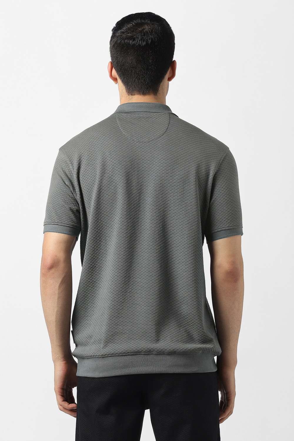 Textured-Polyester-Cotton-Polo-Men-s-T-Shirt