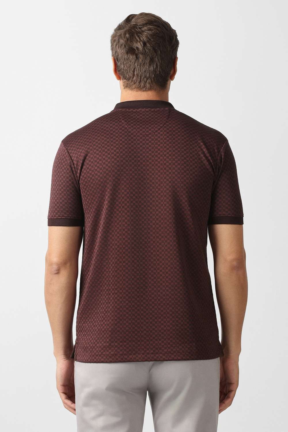 Solid-Cotton-Blend-Polo-Men-s-T-Shirt