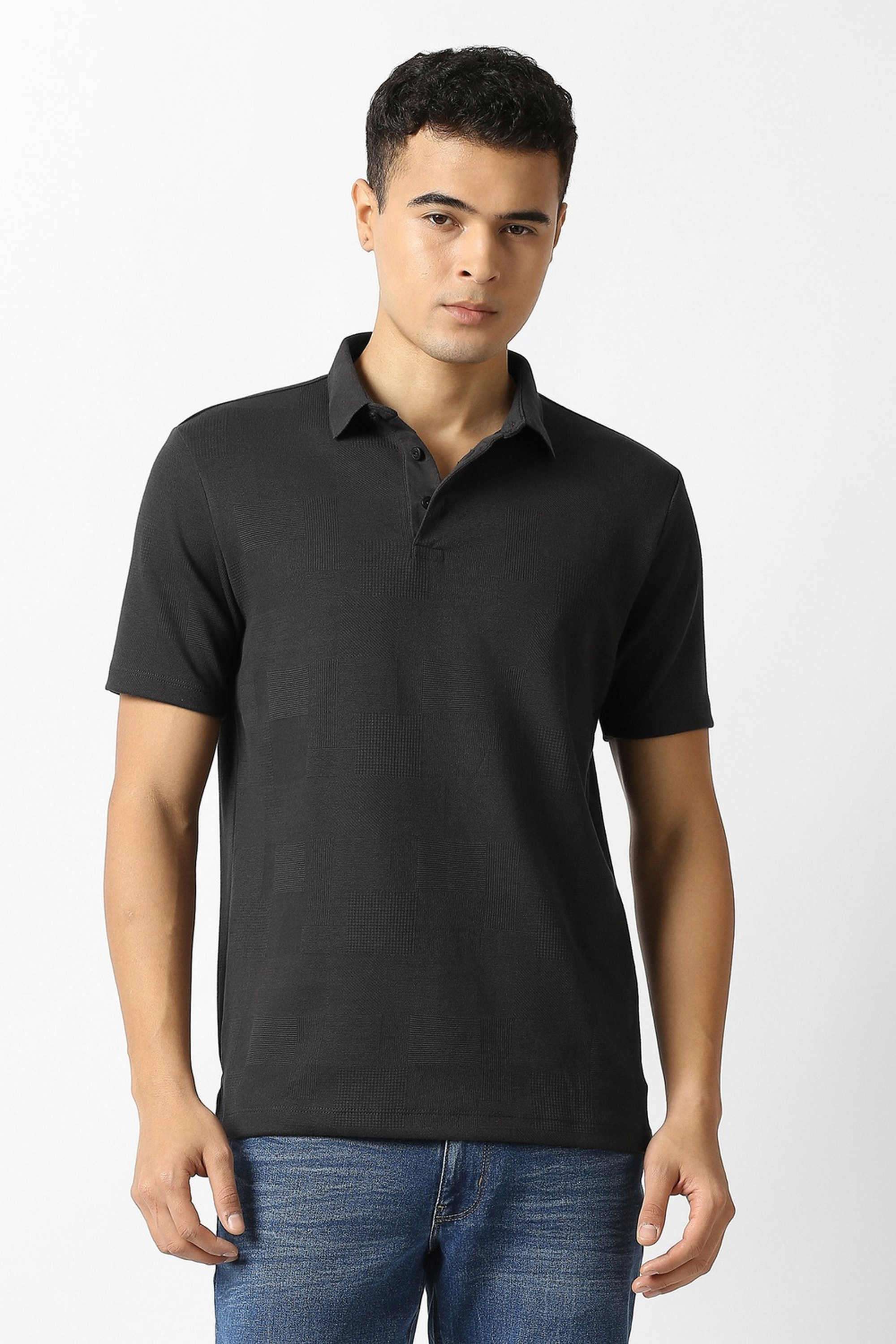Solid-Blended-Fabric-Regular-Fit-Men-s-T-Shirt