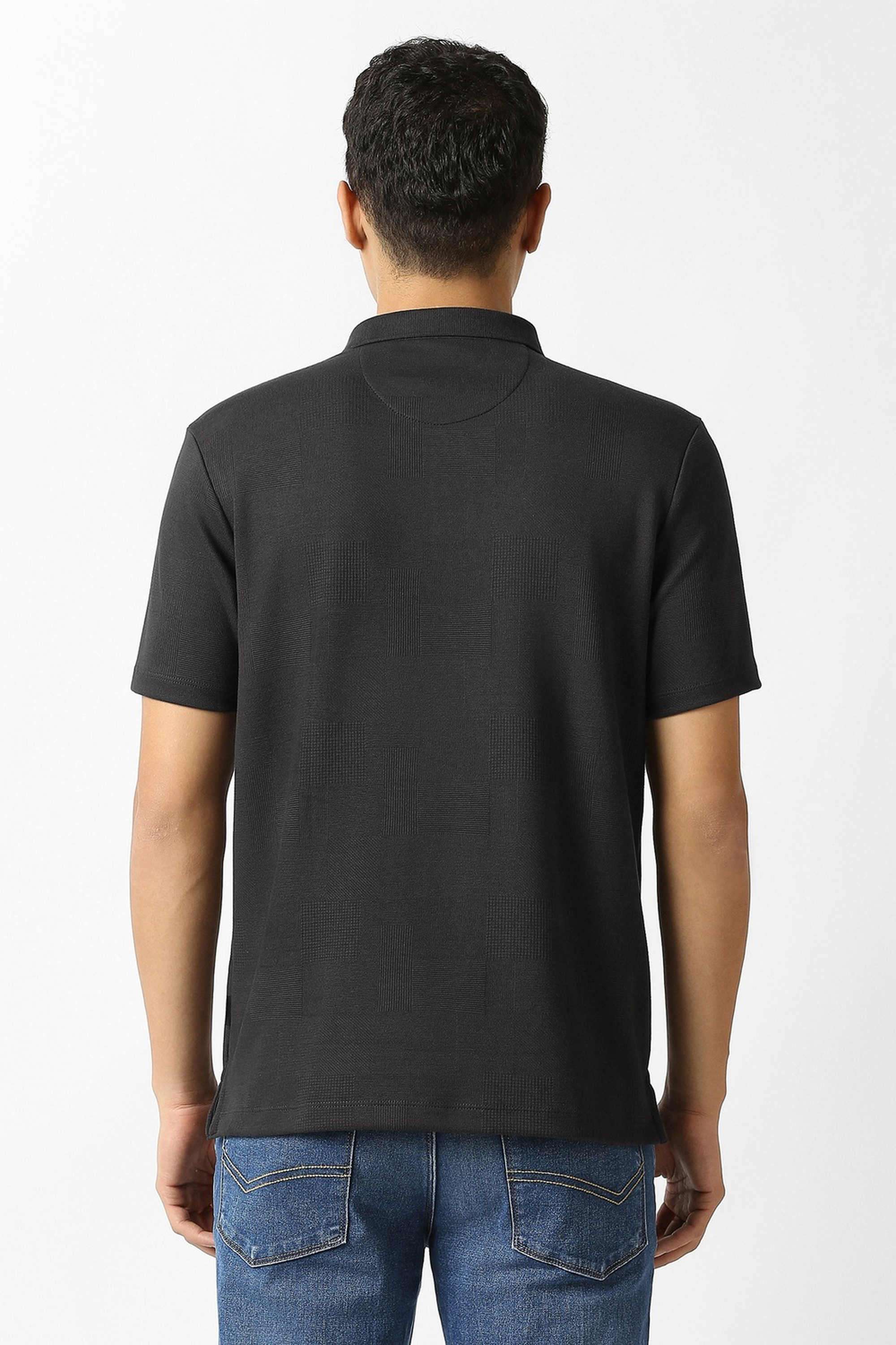 Solid-Blended-Fabric-Regular-Fit-Men-s-T-Shirt