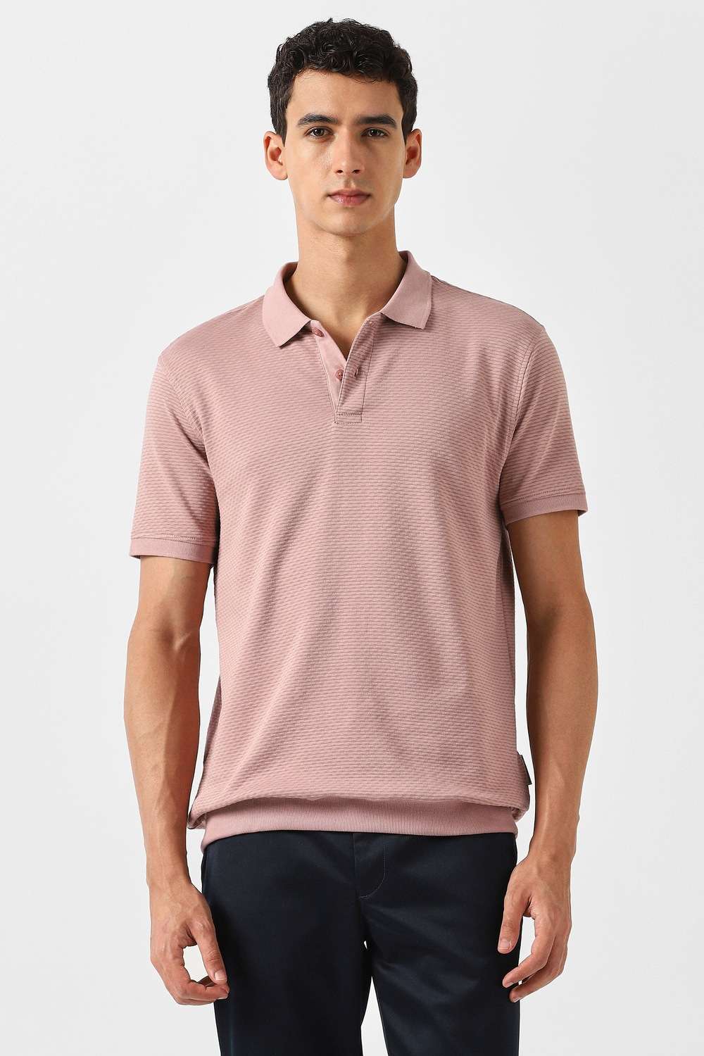 Solid-Blended-Fabric-Polo-Men-s-T-Shirt
