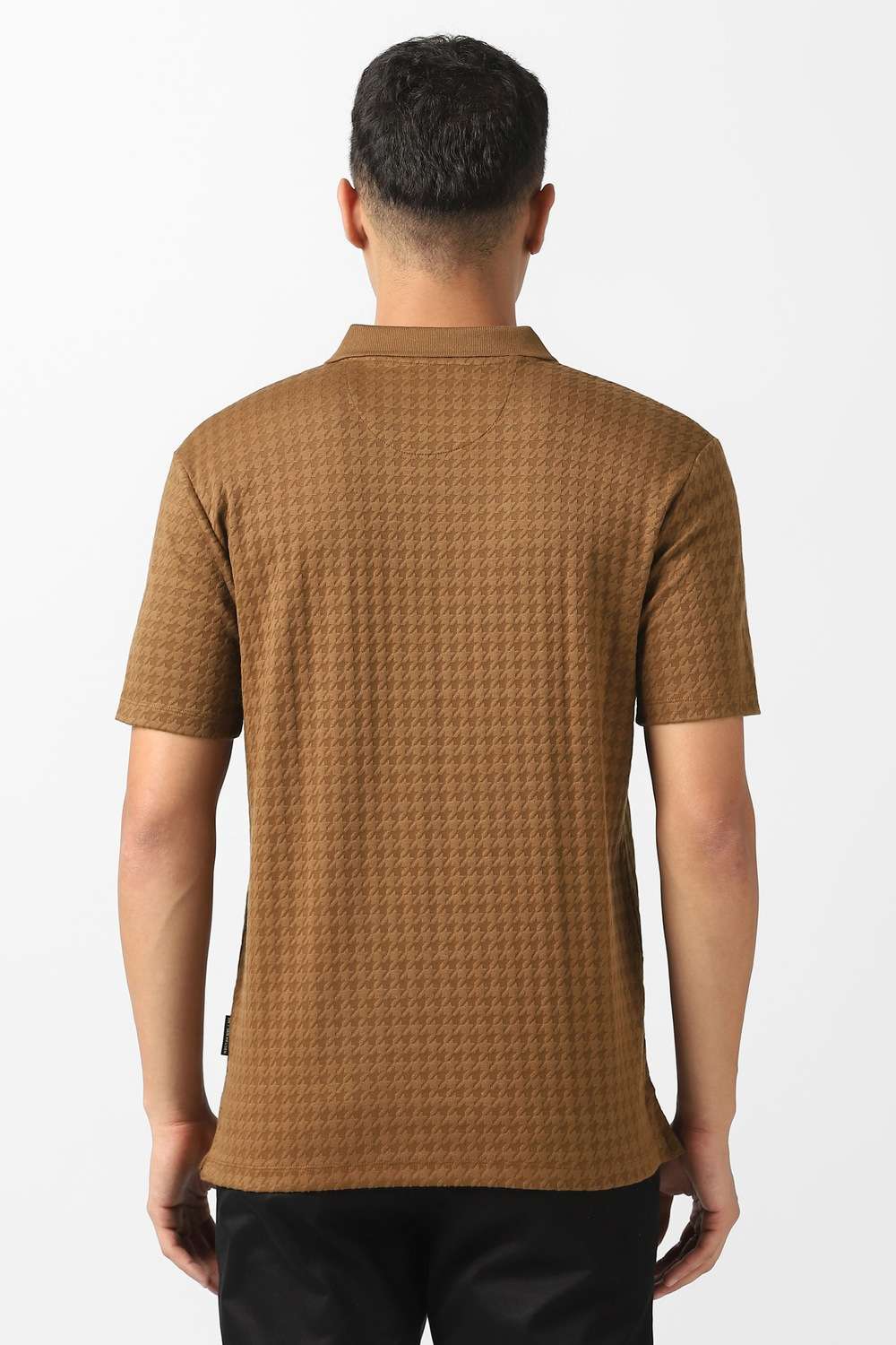Solid-Blended-Fabric-Polo-Men-s-T-Shirt