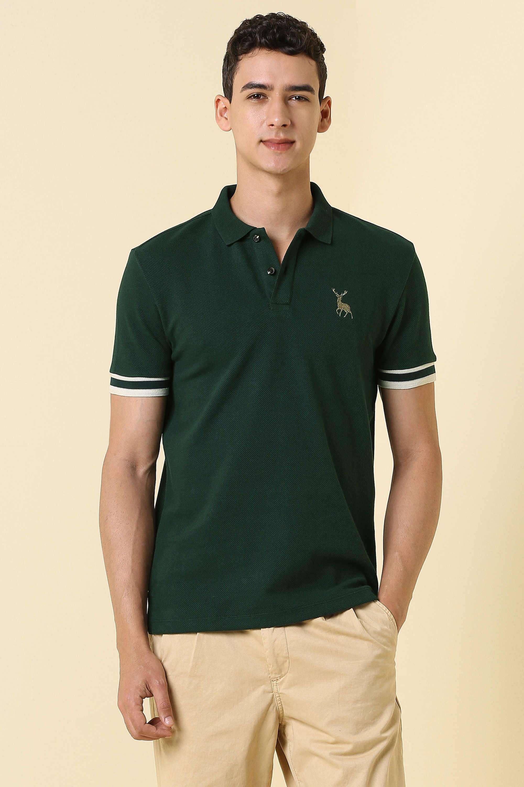 Solid-Polyester-Cotton-Polo-Men-s-T-Shirt