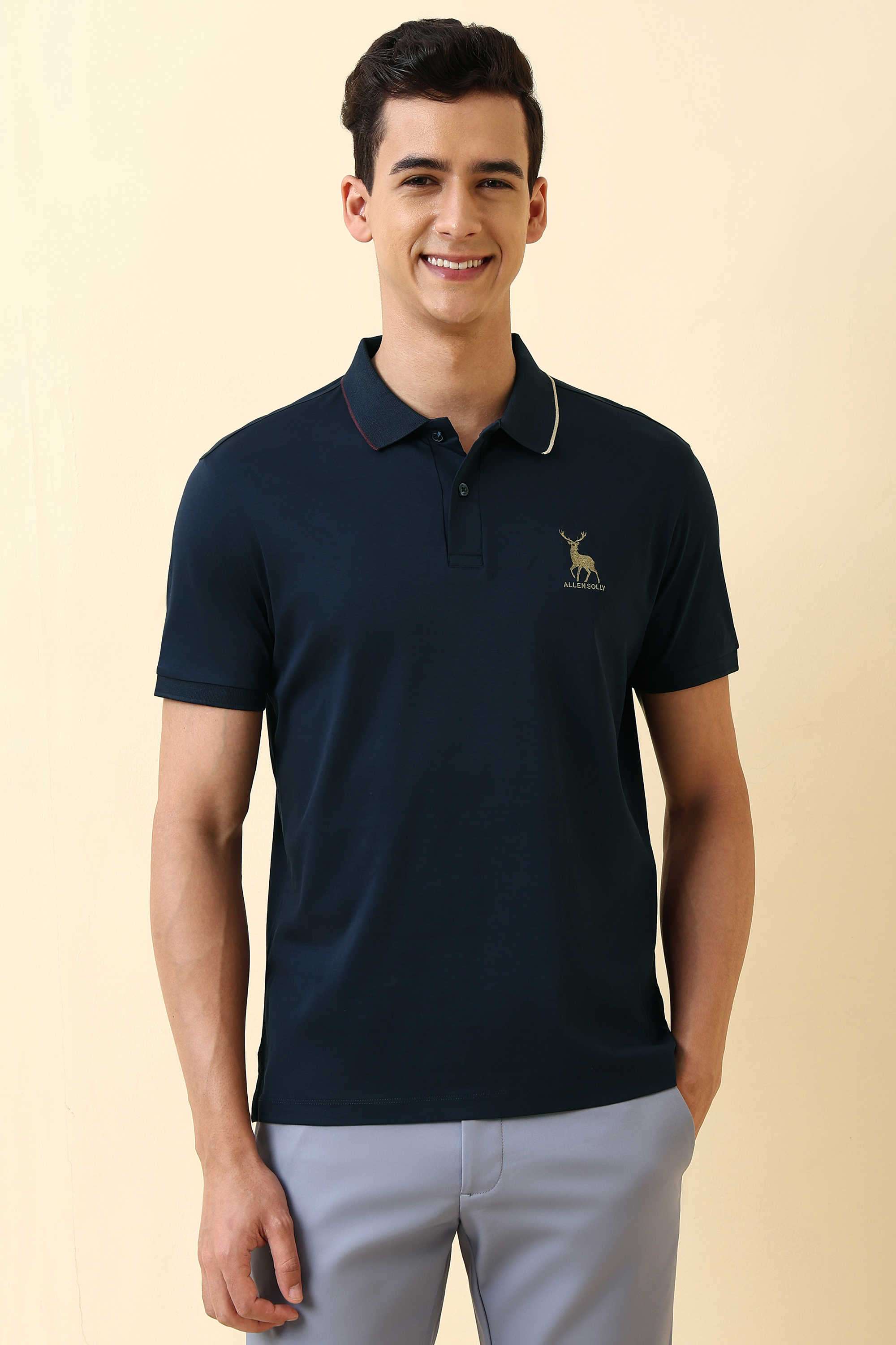 Solid-Cotton-Regular-Fit-Men-s-T-Shirt