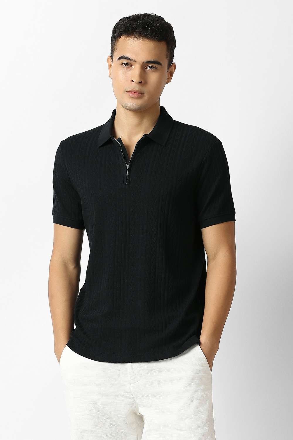 Solid-Cotton-Polo-Men-s-T-Shirt