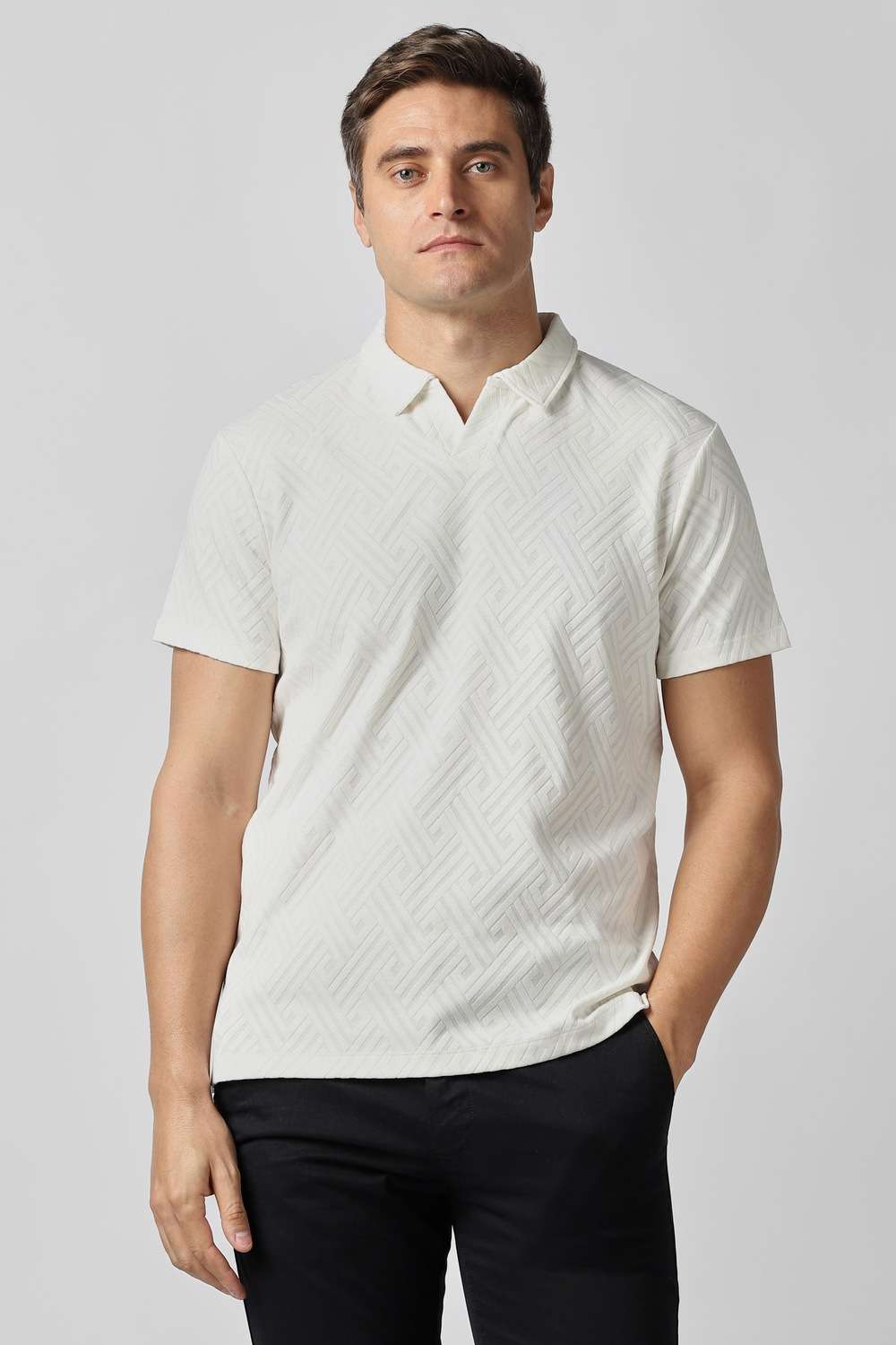 Stripes-Cotton-Blend-Polo-Men-s-T-Shirt