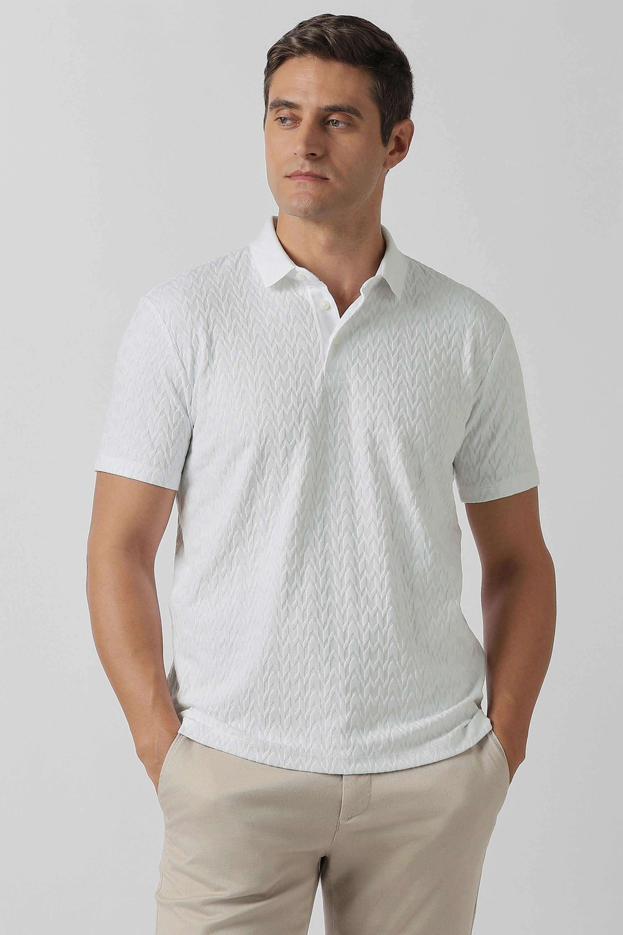 Solid-Blended-Fabric-Regular-Fit-Men-s-T-Shirt