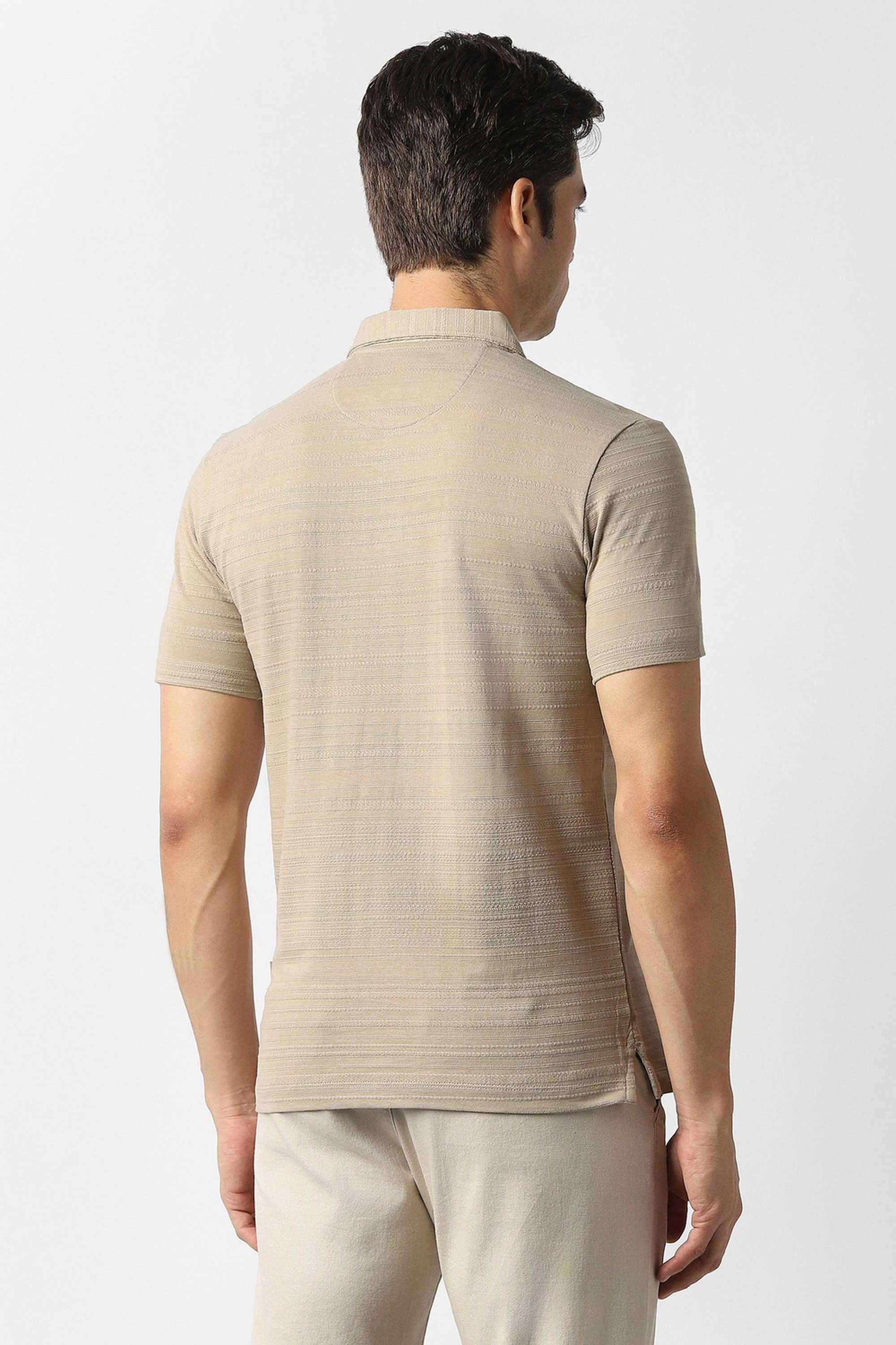 Solid-Cotton-Blend-Polo-Men-s-T-Shirt