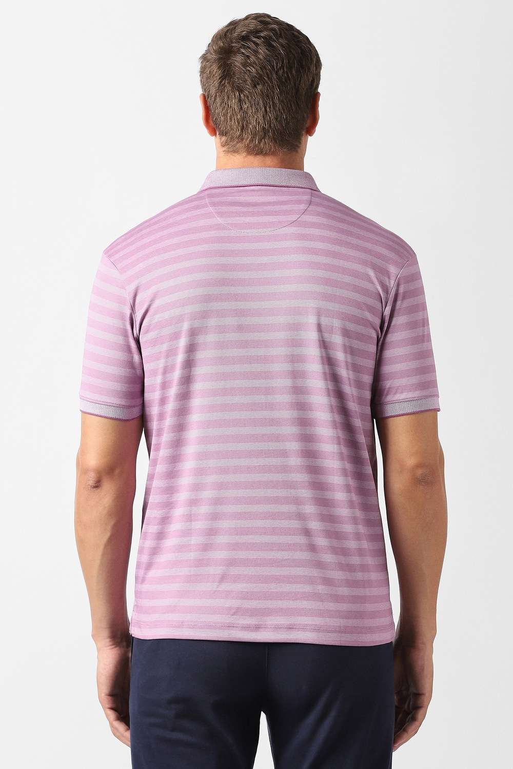 Solid-Blended-Fabric-Polo-Men-s-T-Shirt