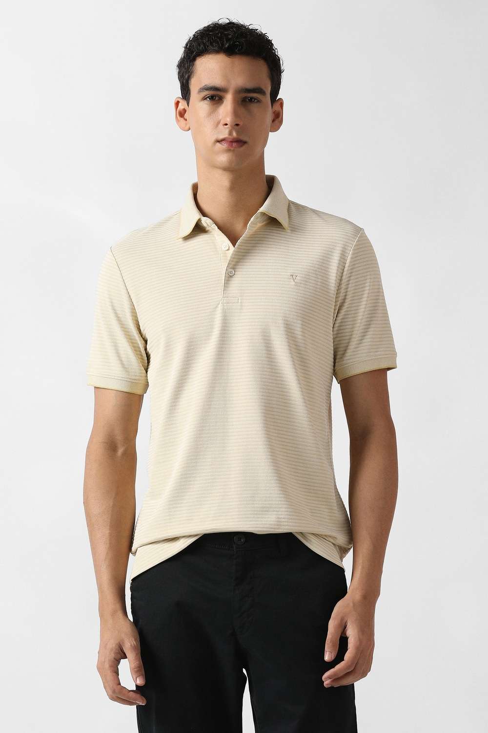 Solid-Blended-Fabric-Polo-Men-s-T-Shirt