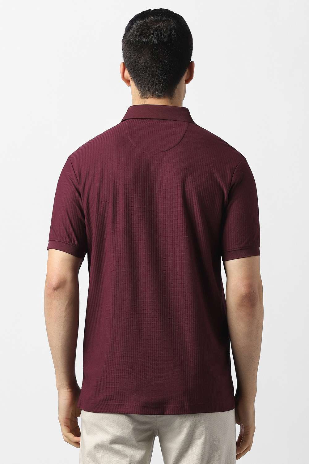 Solid-Blended-Fabric-Polo-Men-s-T-Shirt