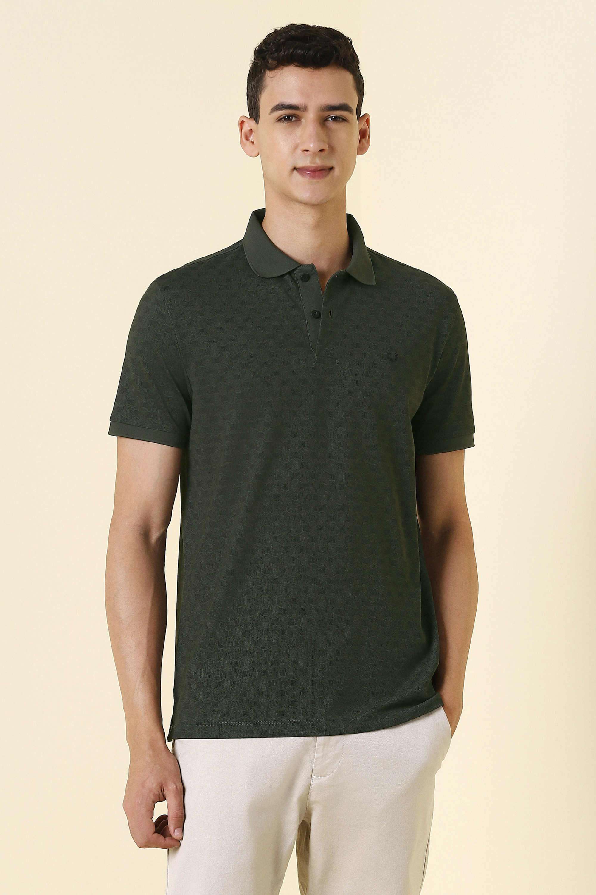 Solid-Polyester-Cotton-Polo-Men-s-T-Shirt