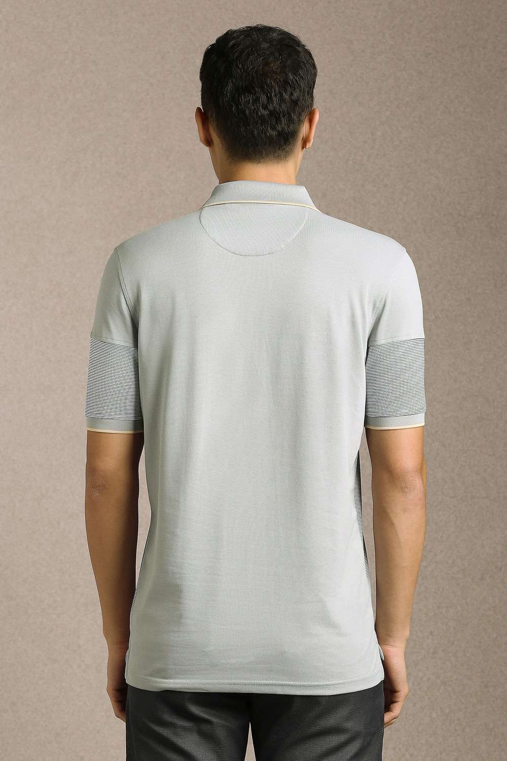 Stripes-Polyester-Blend-Polo-Men-s-T-Shirt