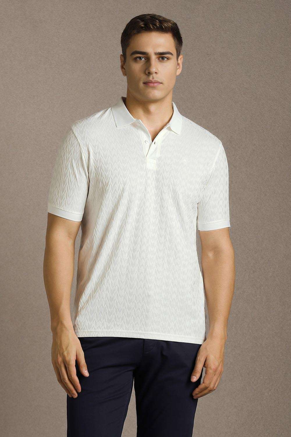 Textured-Cotton-Regular-Fit-Men-Polo-T-Shirt