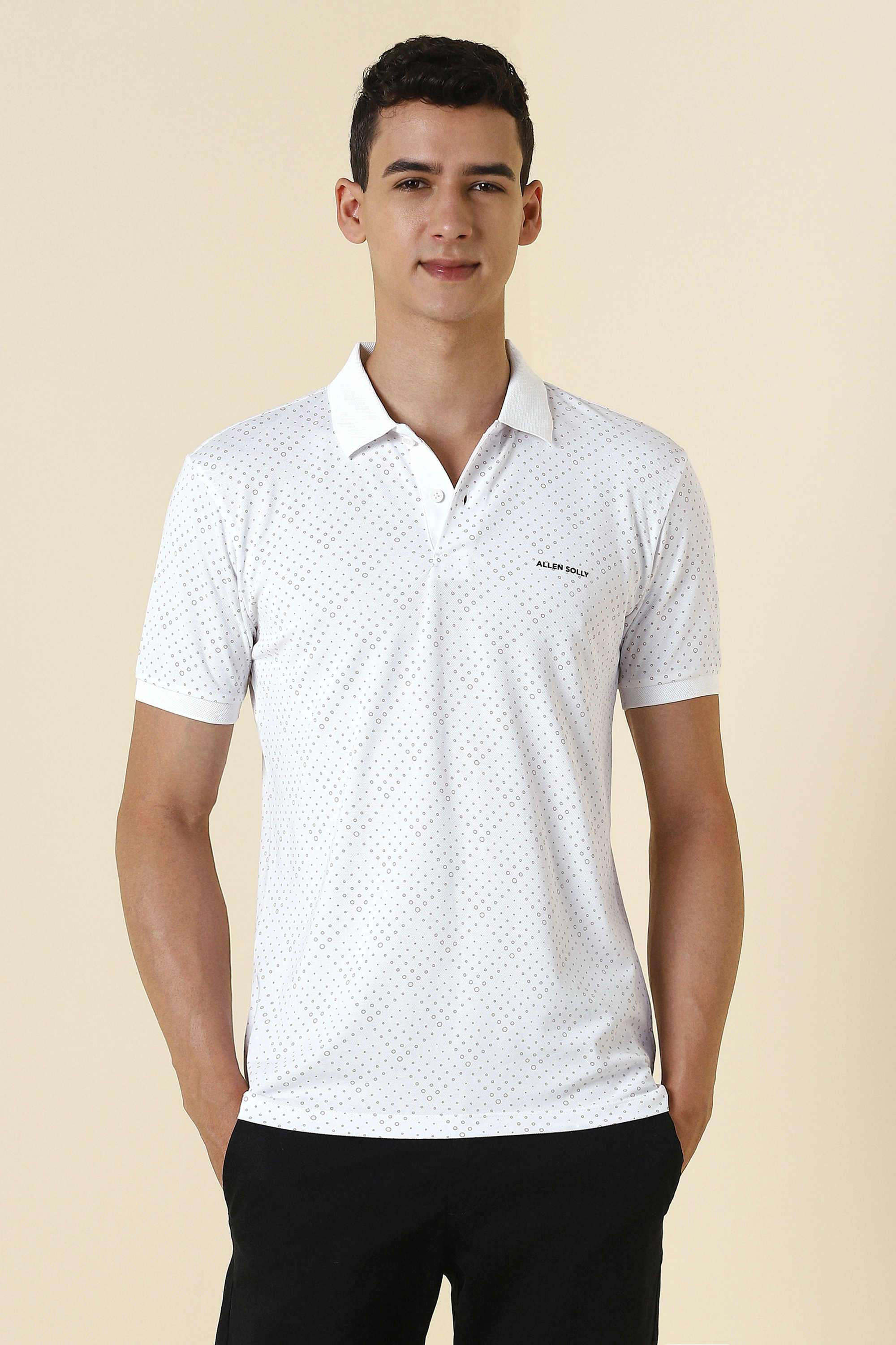 Solid-Polyester-Cotton-Polo-Men-s-T-Shirt