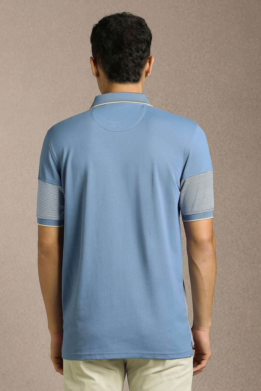 Stripes-Polyester-Blend-Polo-Men-s-T-Shirt