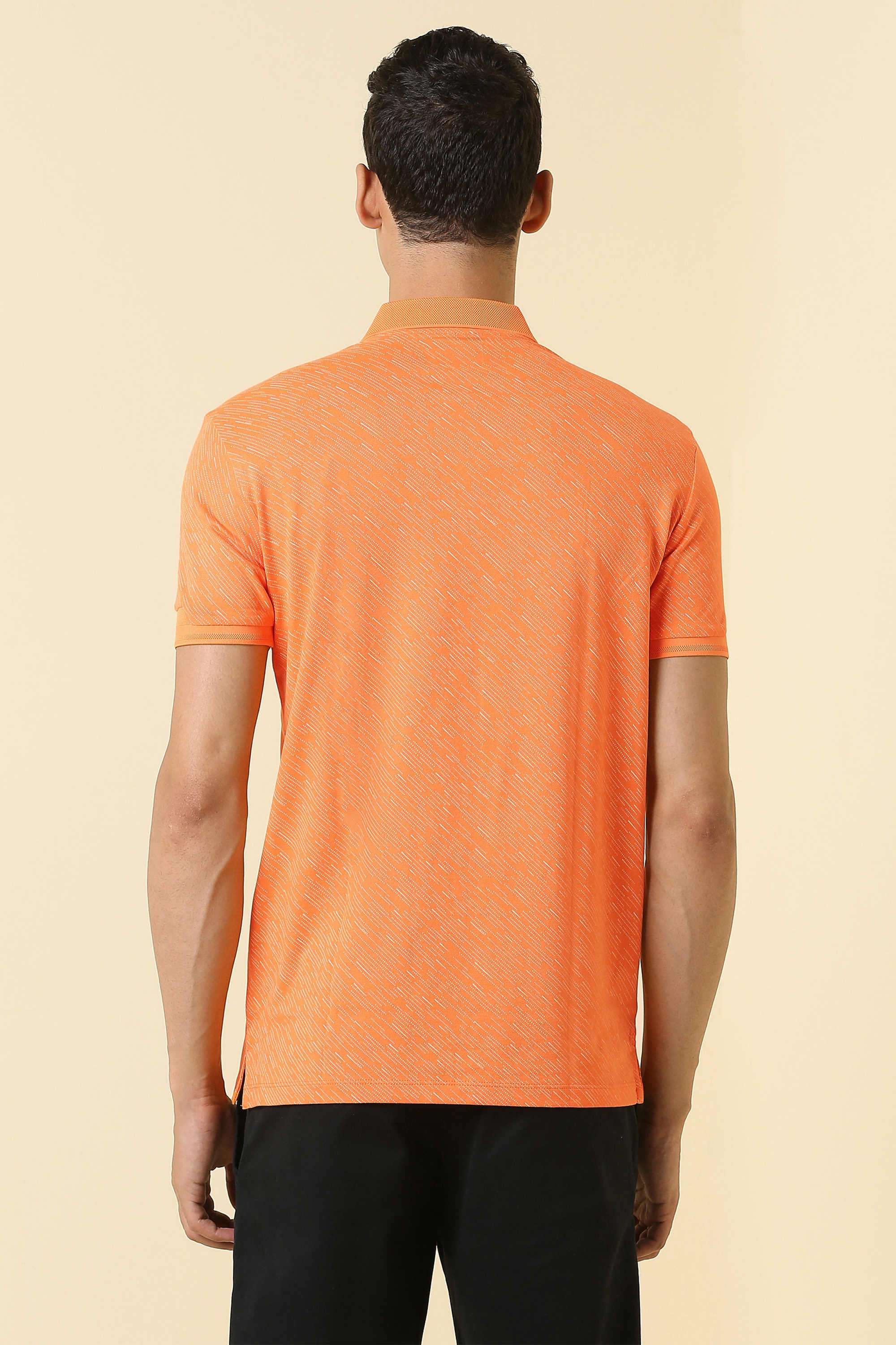 Solid-Blended-Fabric-Regular-Fit-Men-Polo-T-Shirt