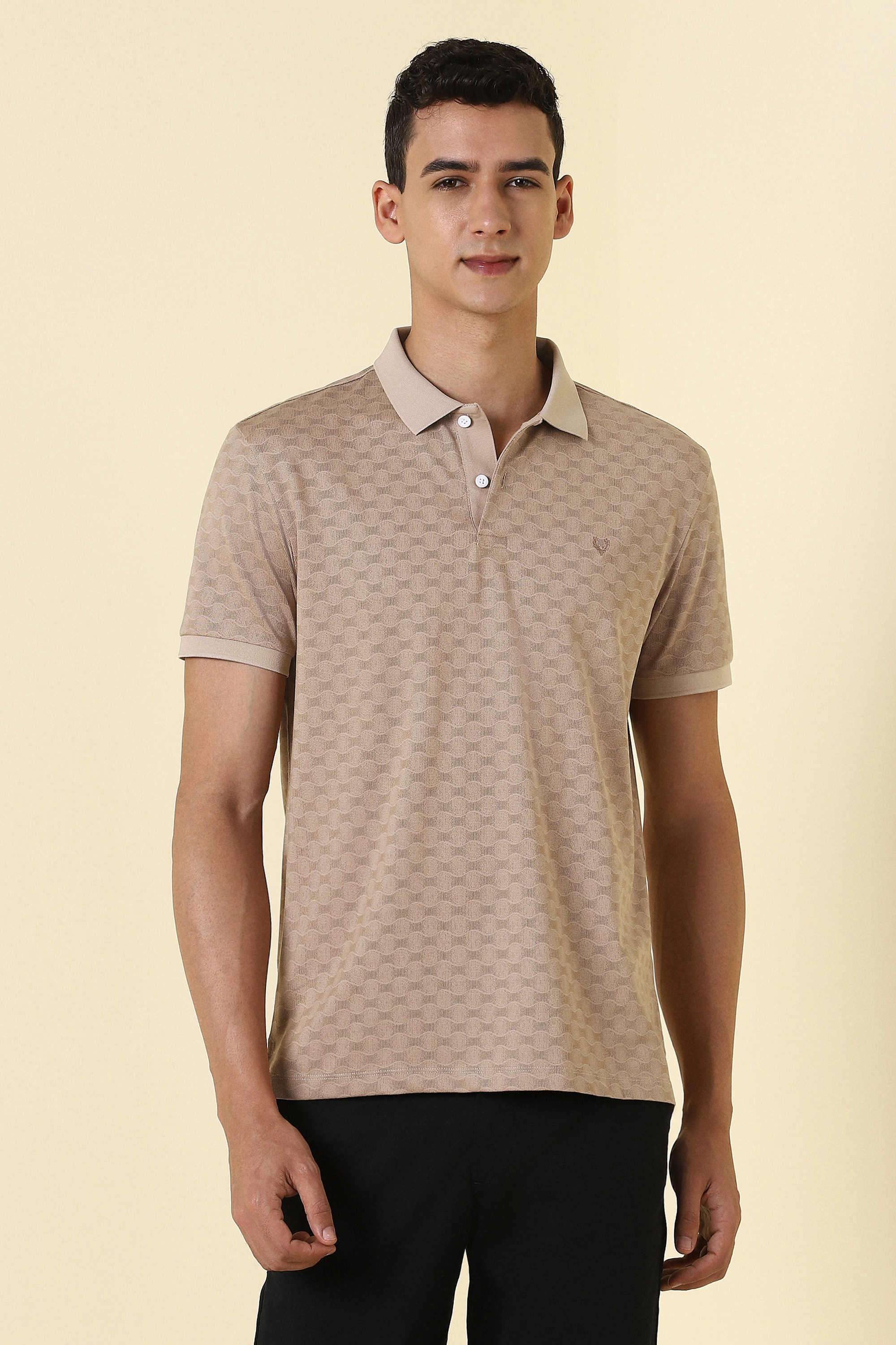 Solid-Polyester-Cotton-Polo-Men-s-T-Shirt