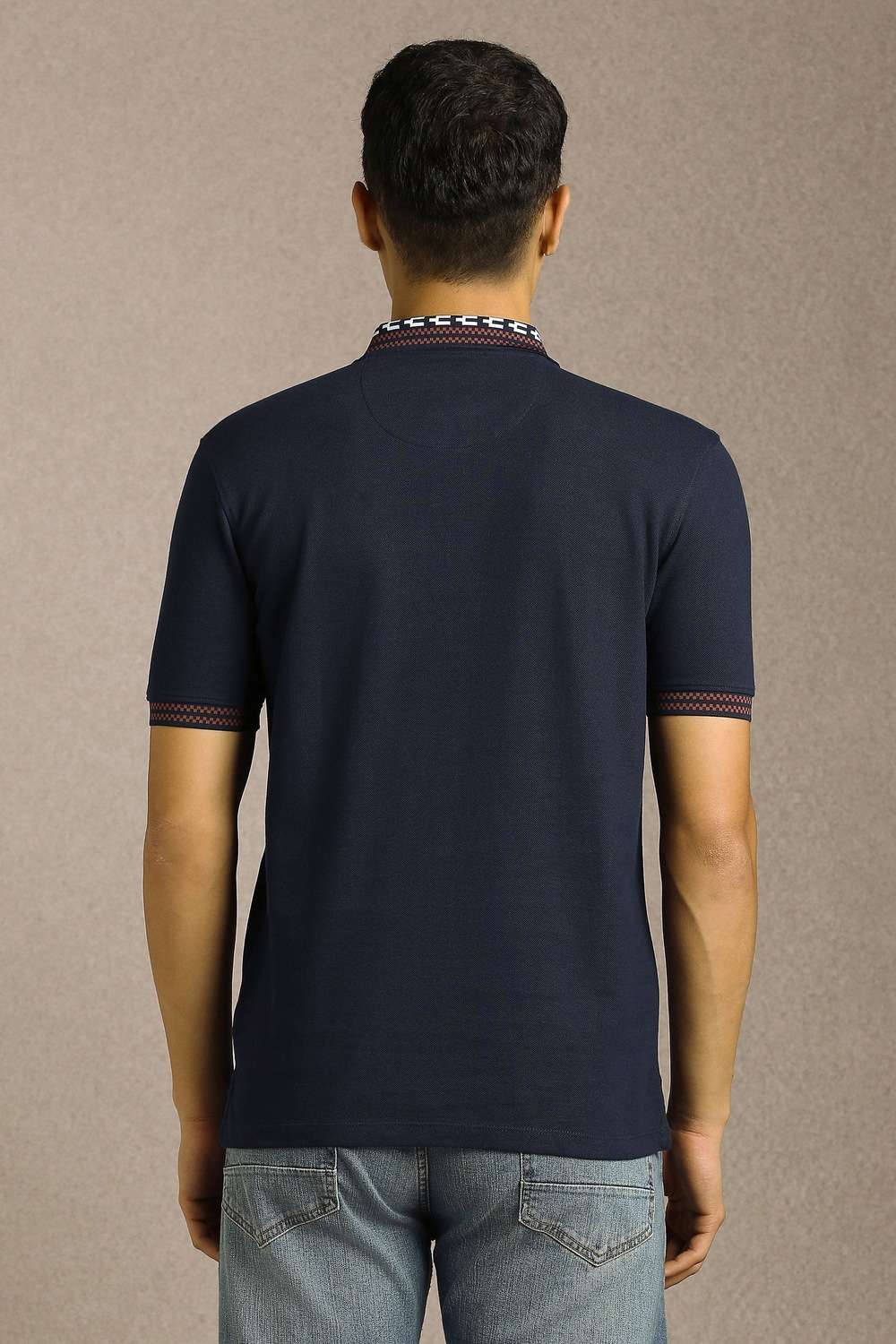 Solid-Cotton-Blend-Polo-Men-s-T-Shirt
