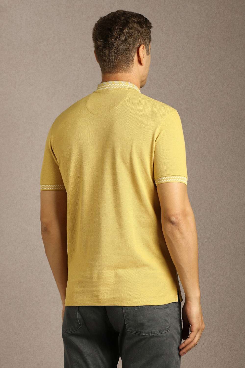 Solid-Cotton-Blend-Polo-Men-s-T-Shirt