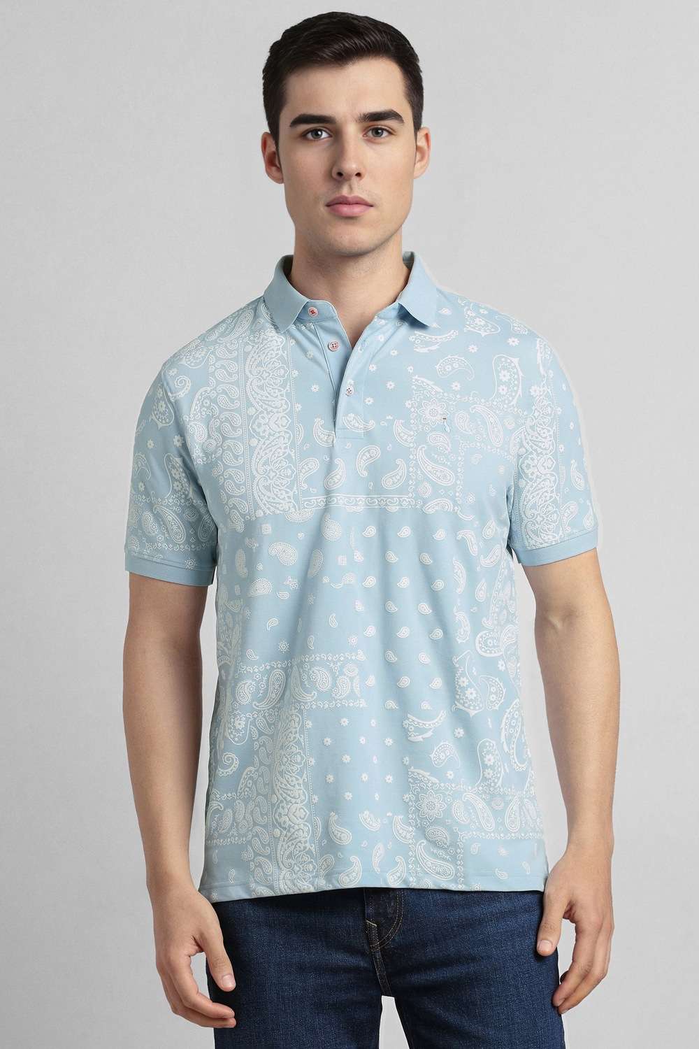 Printed-Cotton-Blend-Polo-Men-s-T-Shirt