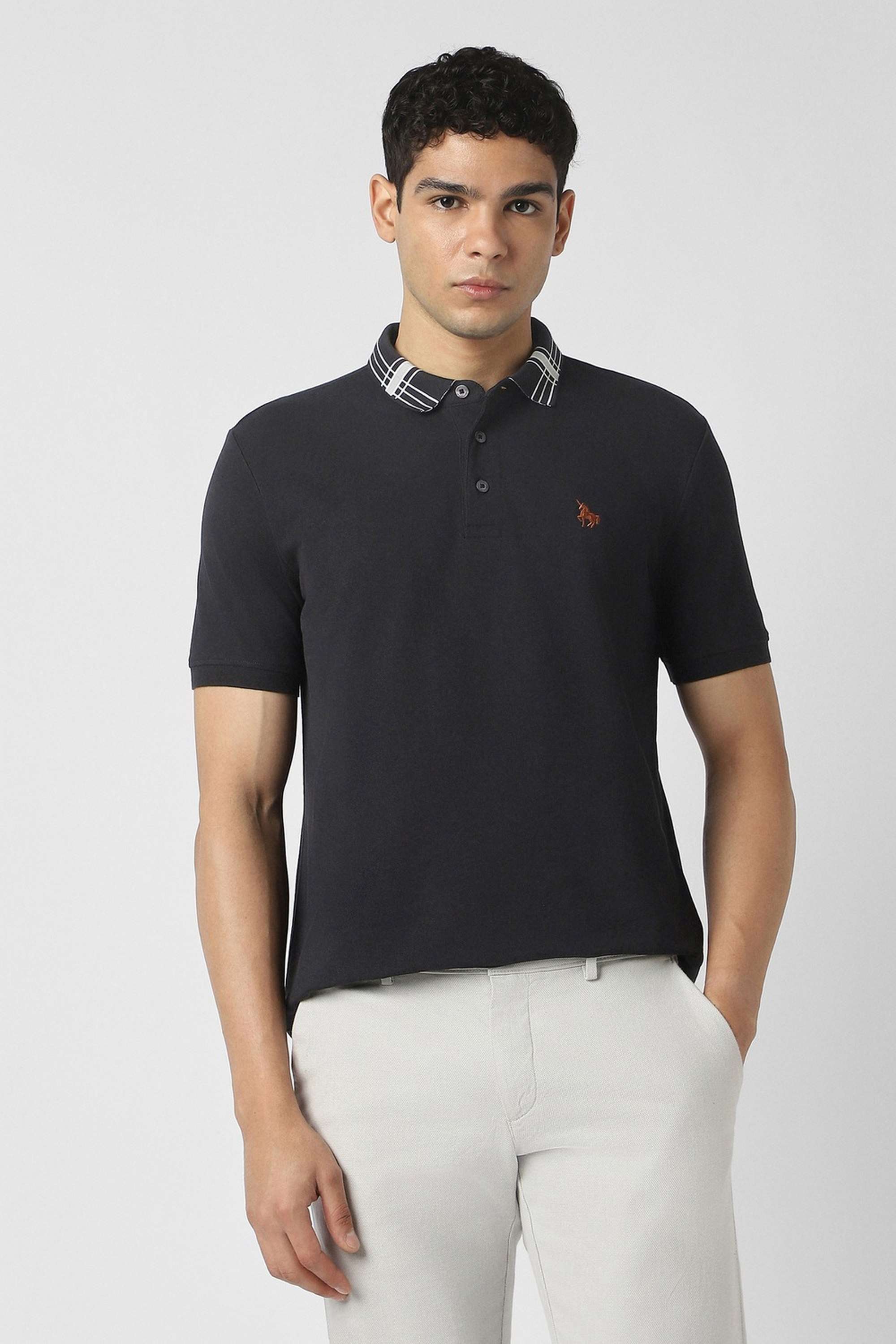 Solid-Cotton-Regular-Fit-Men-Polo-T-Shirt