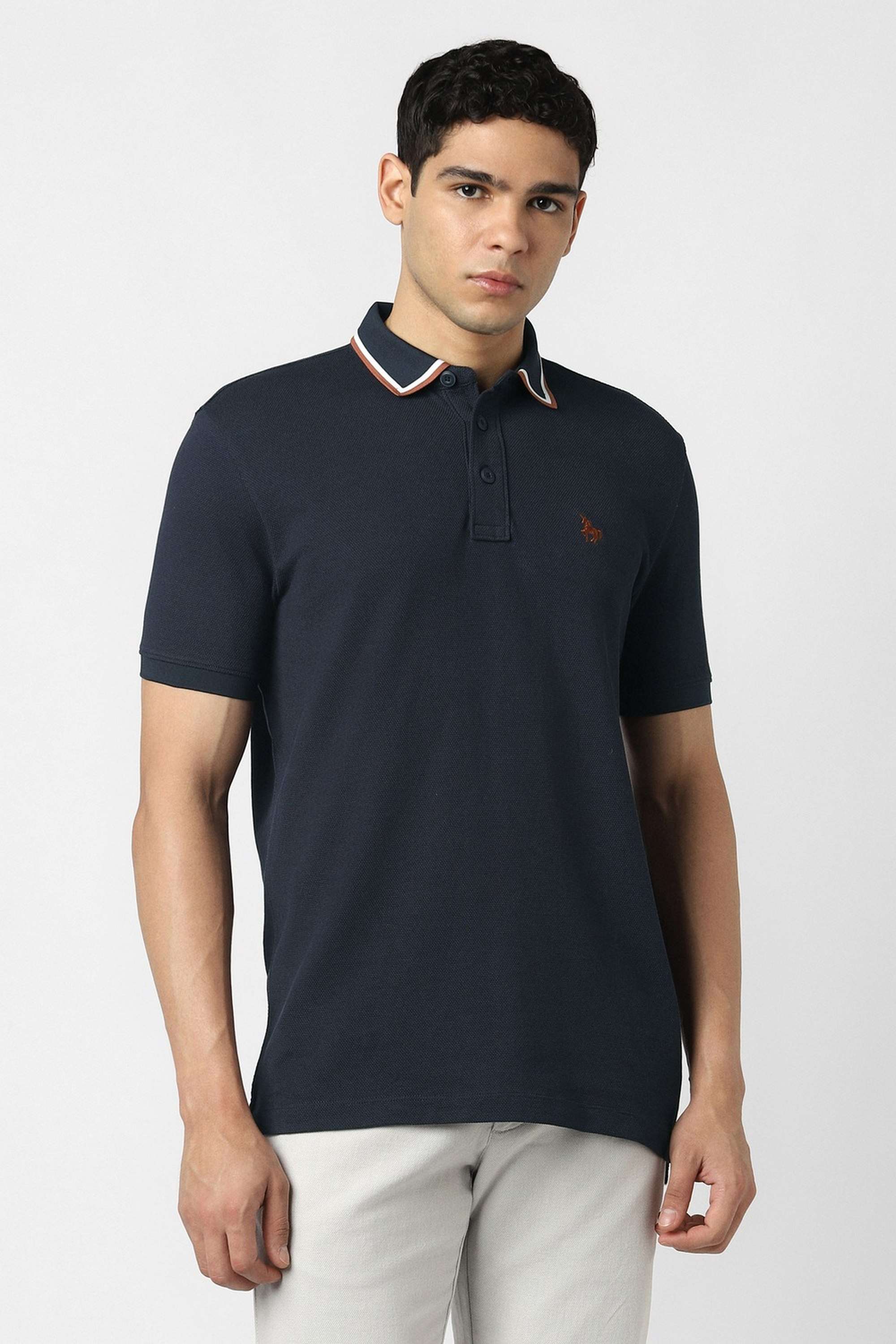 Solid-Cotton-Regular-Fit-Men-Polo-T-Shirt