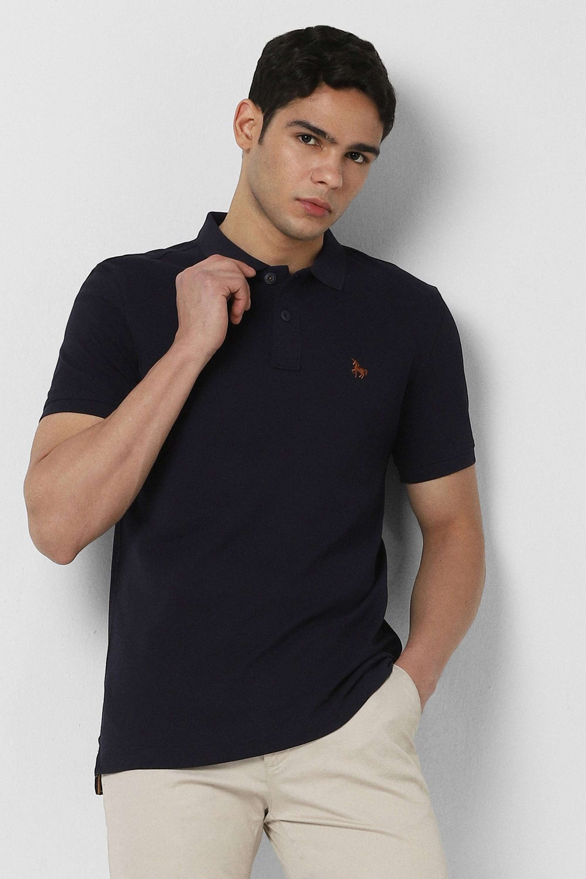 Solid-Cotton-Regular-Fit-Men-Polo-T-Shirt