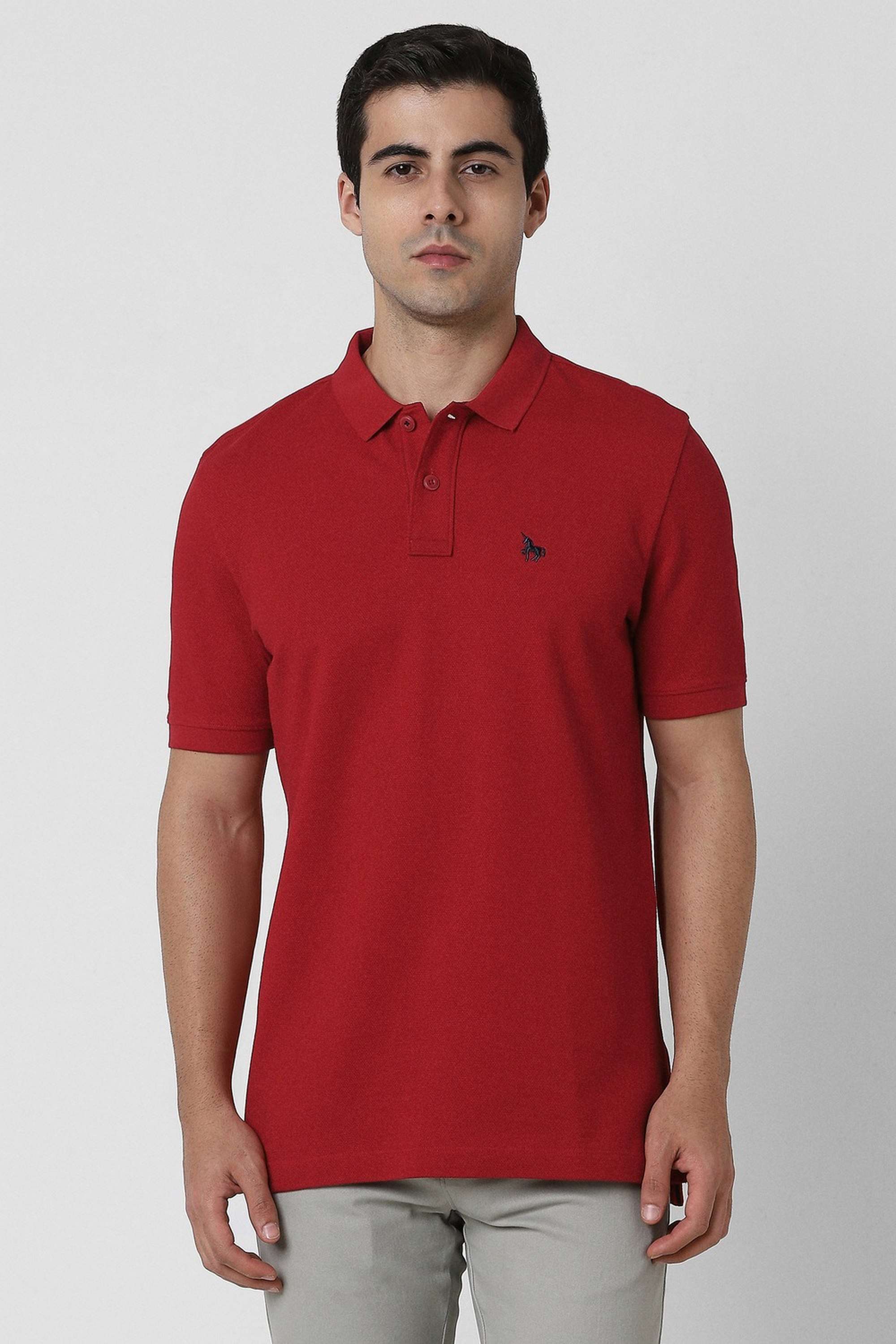 Solid-Cotton-Regular-Fit-Men-Polo-T-Shirt