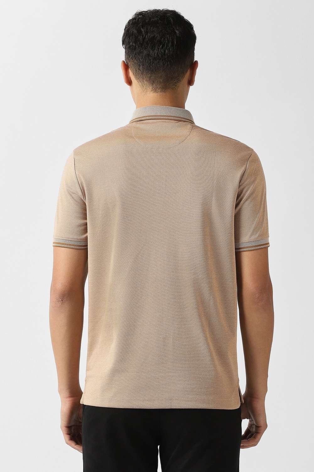 Textured-Cotton-Blend-Polo-Men-s-T-Shirt