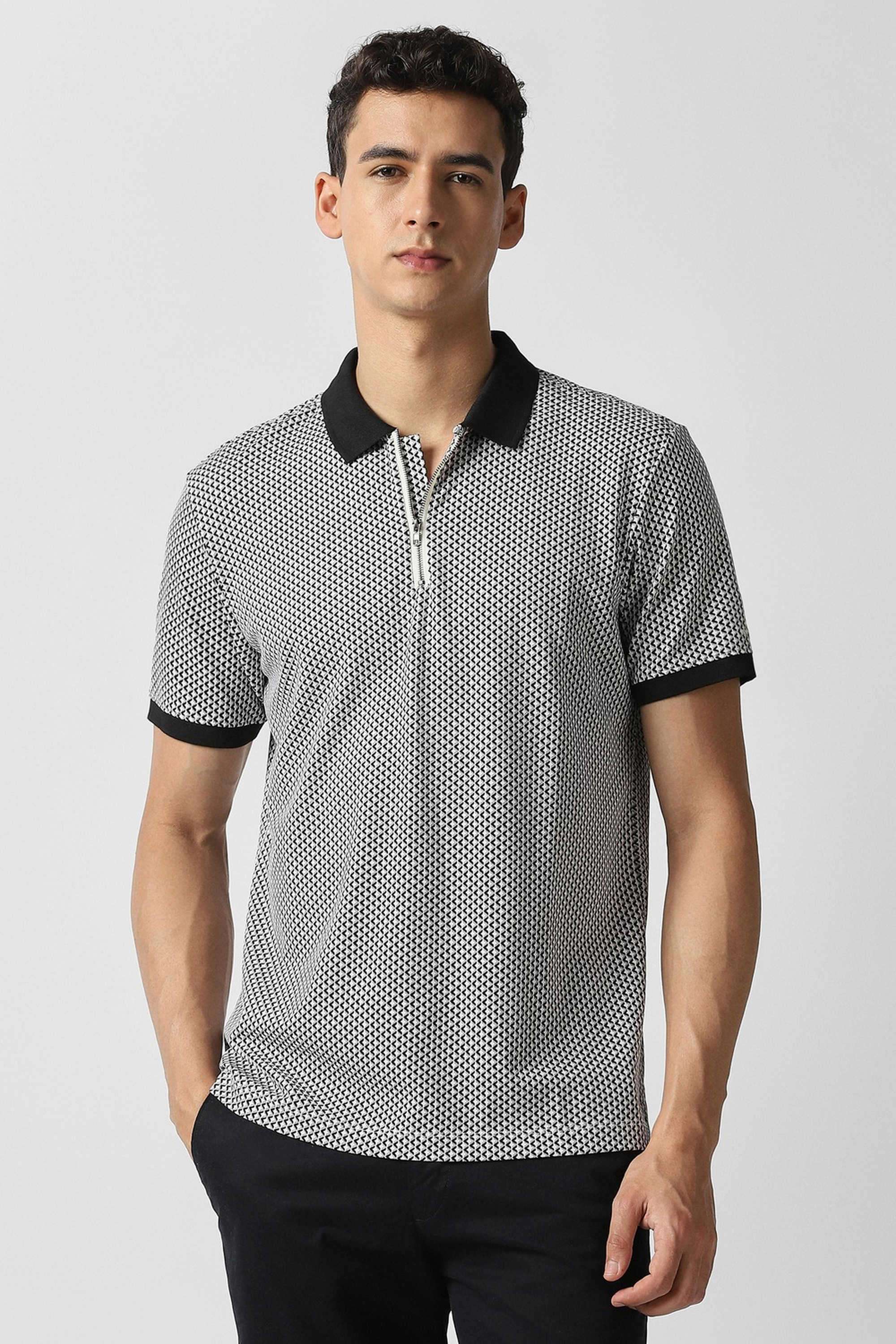 Solid-Polyester-Regular-Fit-Men-s-T-Shirt