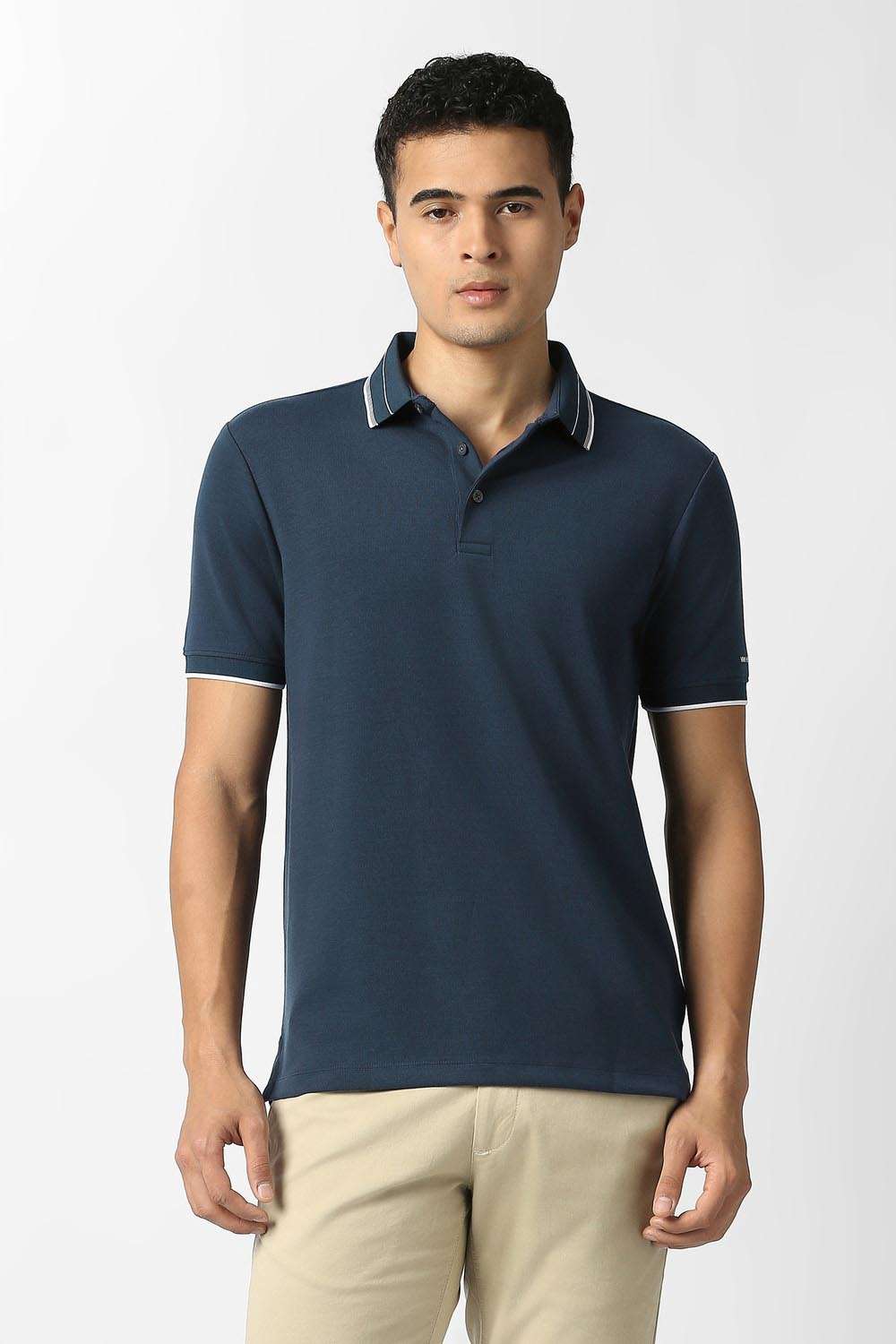 Solid-Blended-Fabric-Regular-Fit-Men-s-T-Shirt