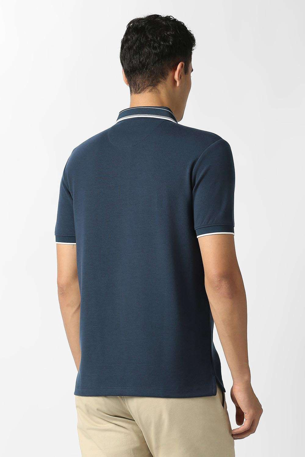 Solid-Blended-Fabric-Regular-Fit-Men-s-T-Shirt