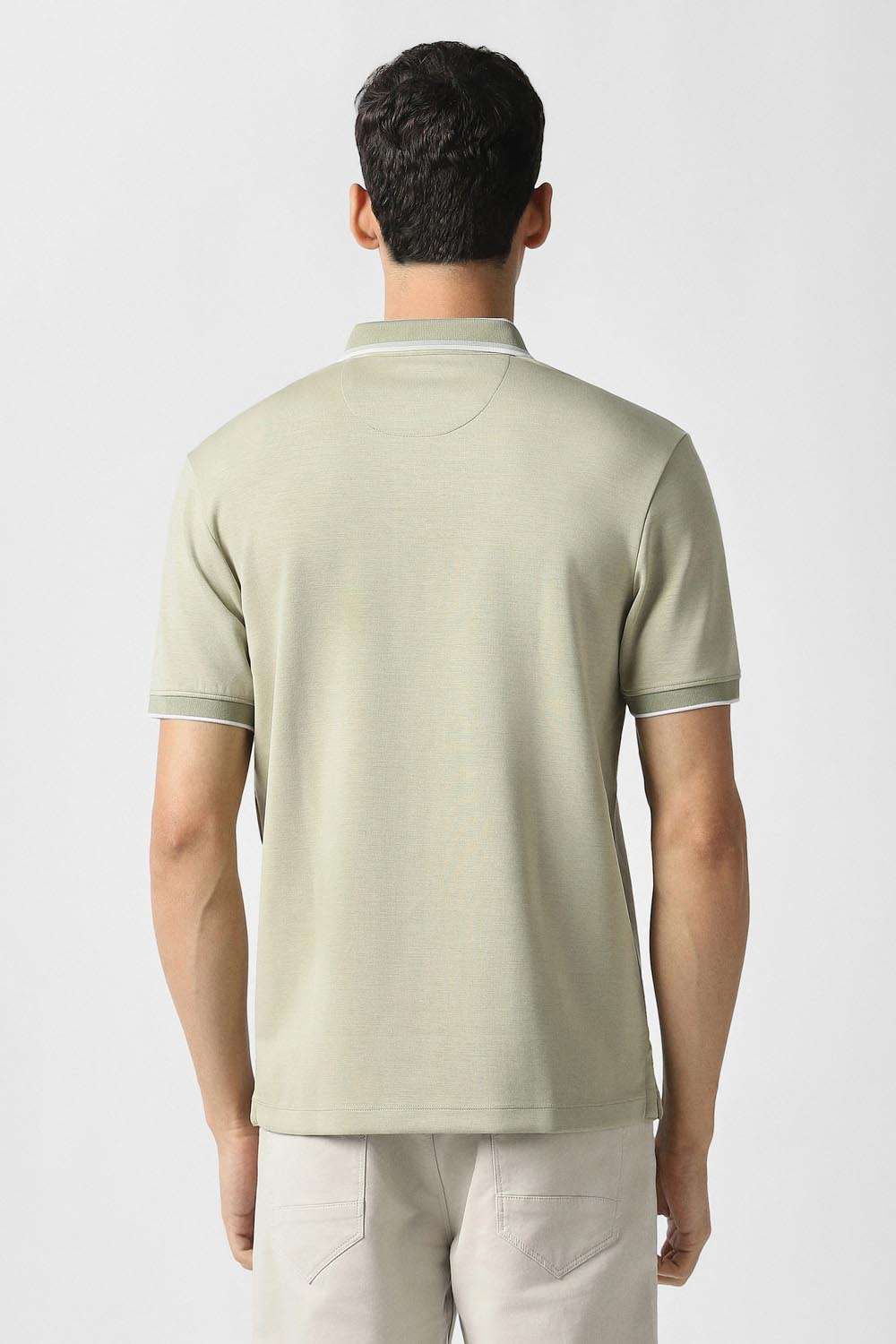 Solid-Blended-Fabric-Regular-Fit-Men-s-T-Shirt