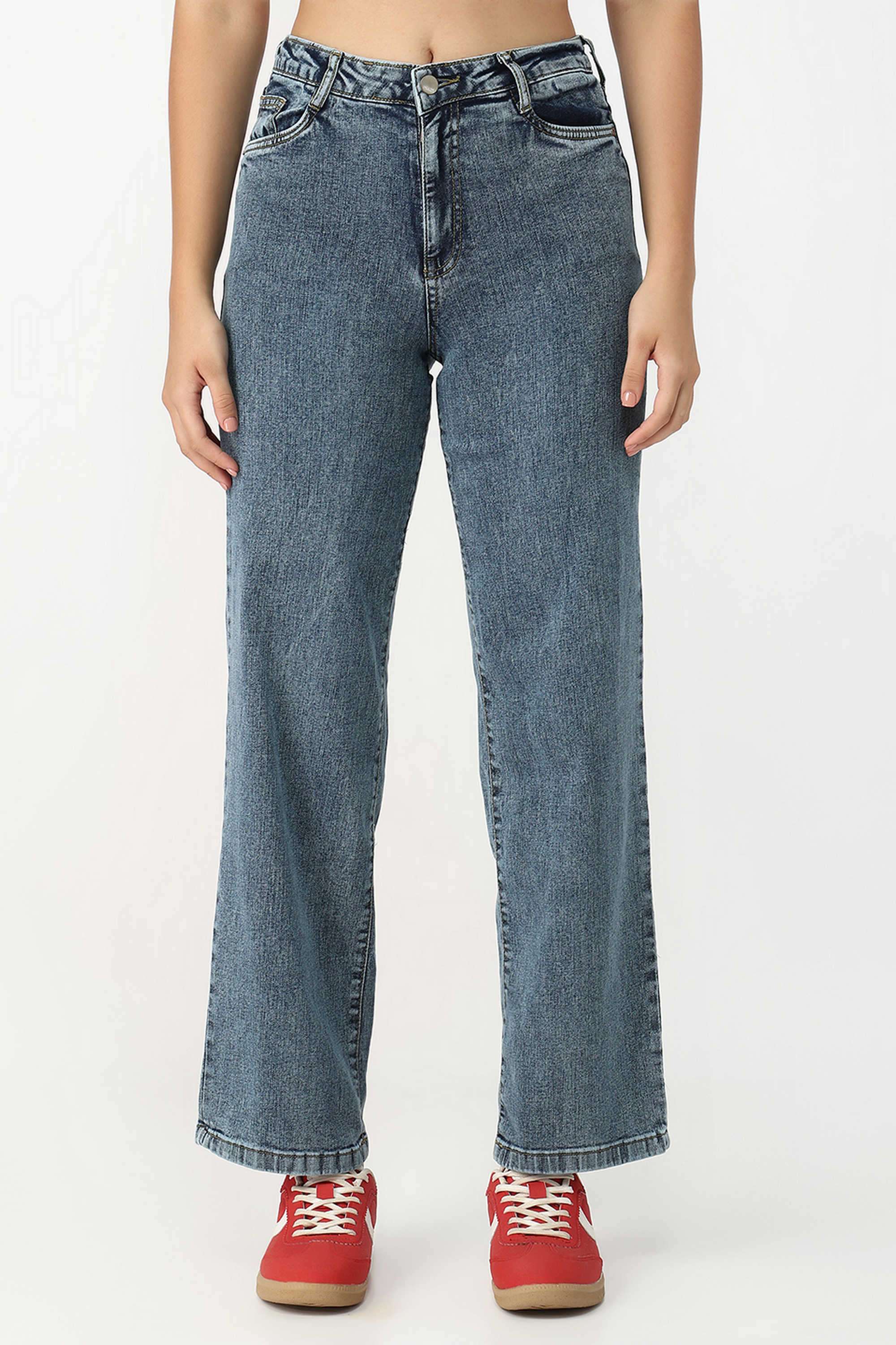 High-Rise-Blended-Fabric-Relaxed-Fit-Women-s-Jeans