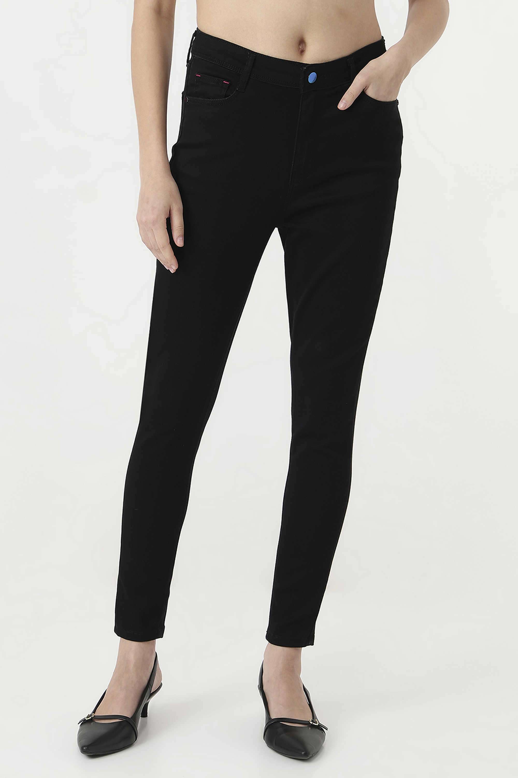 High-Rise-Blended-Fabric-Skinny-Fit-Women-s-Jeans