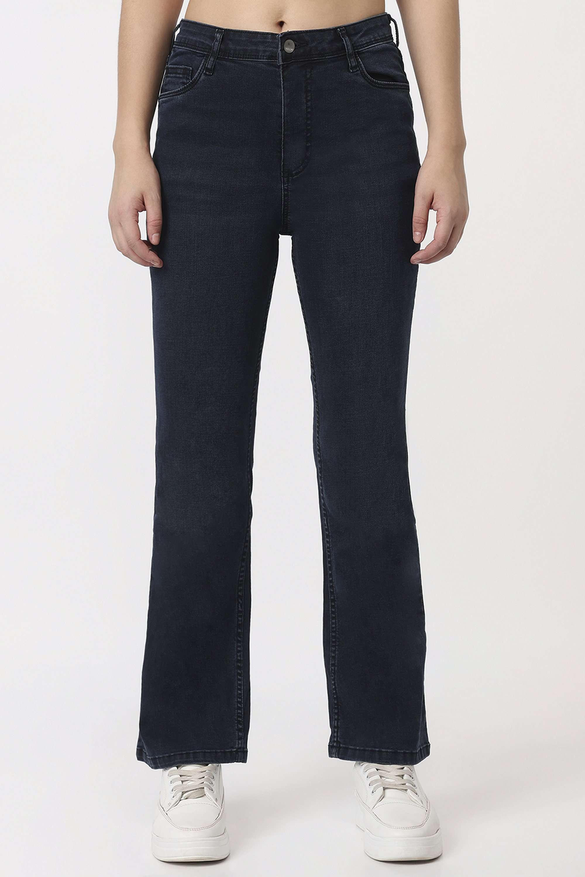 High-Rise-Blended-Fabric-Relaxed-Fit-Women-Jeans