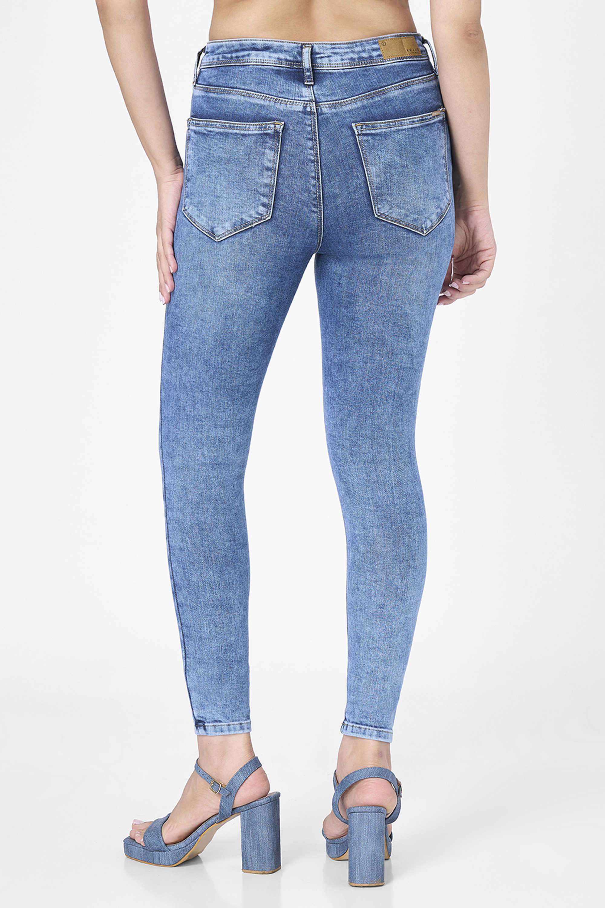 High-Rise-Blended-Fabric-Skinny-Fit-Women-s-Jeans