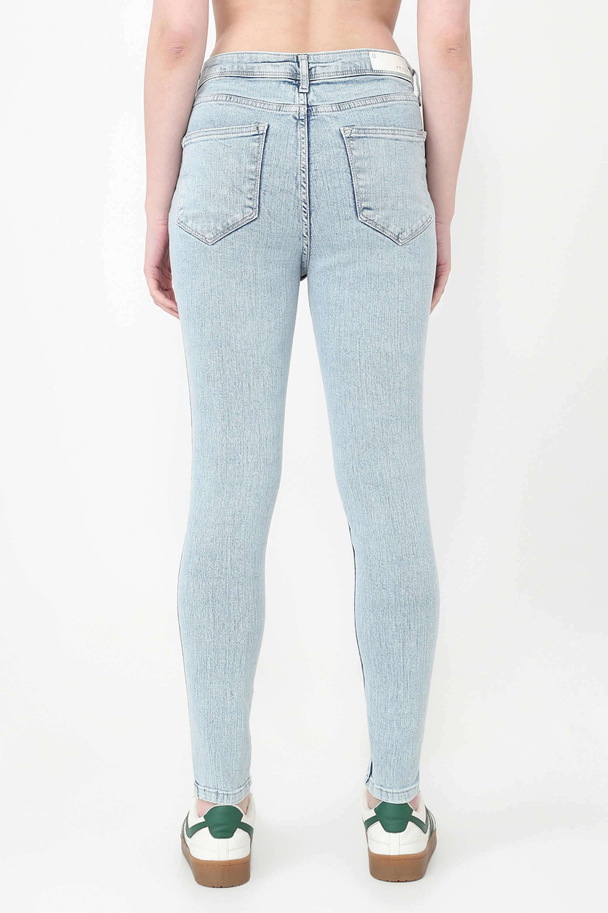 High-Rise-Blended-Fabric-Skinny-Fit-Women-s-Jeans