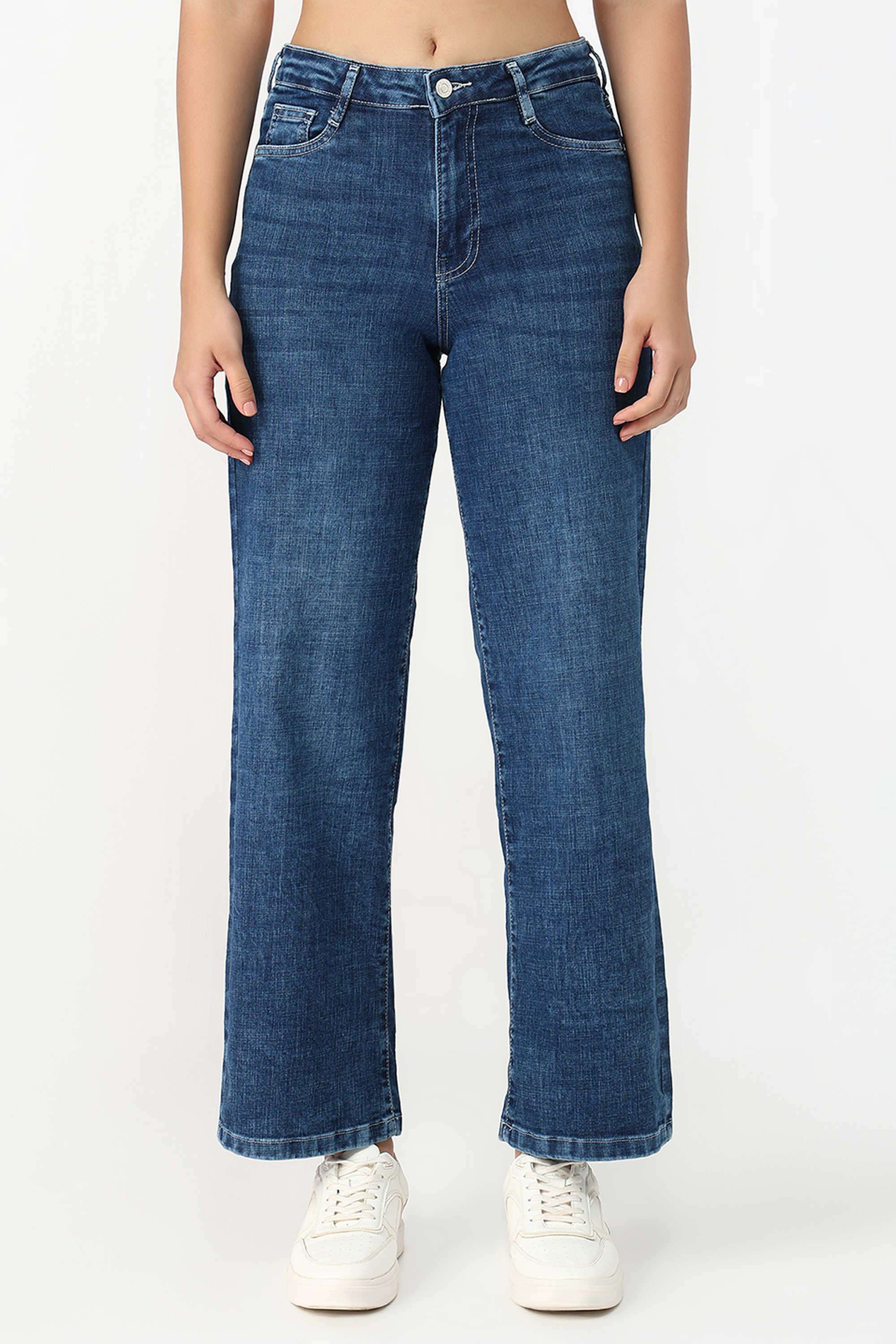High-Rise-Blended-Fabric-Relaxed-Fit-Women-s-Jeans